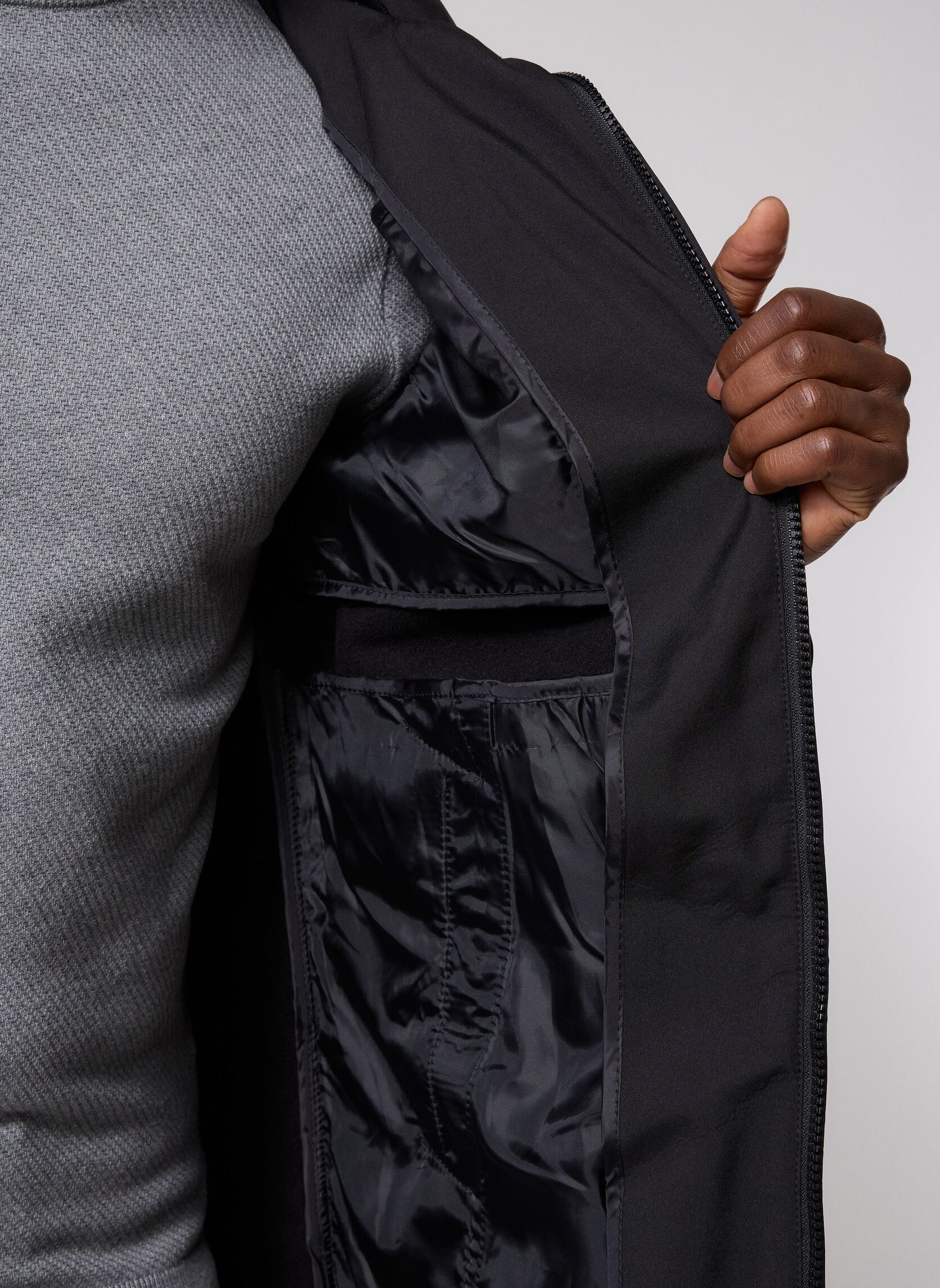Manteaux classiques Blouson long Kalvin homme noir Schott Manteaux classiques Blouson long Kalvin homme noir BLACK