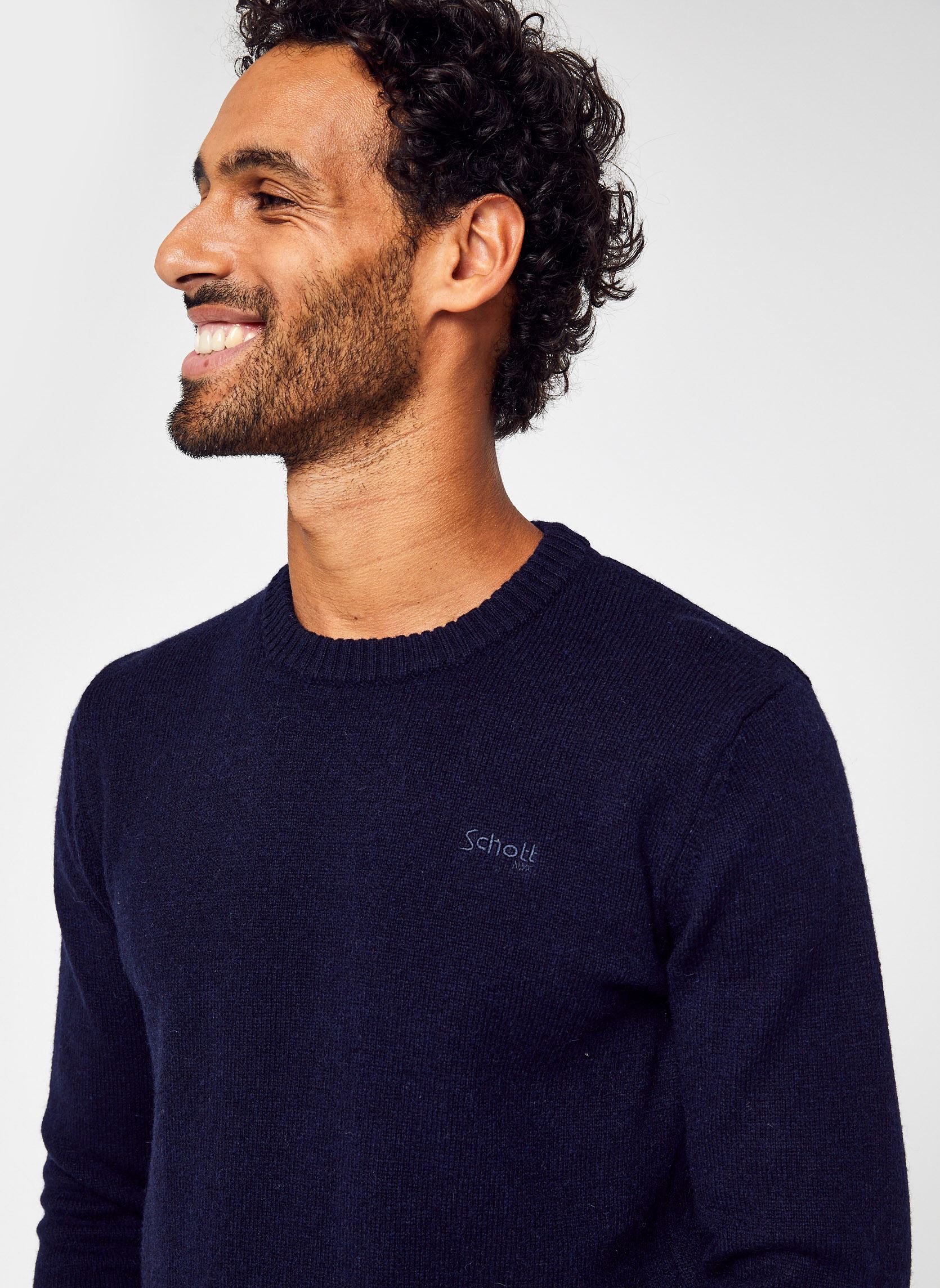 Pulls Pull Pllance 1 homme bleu Schott Pulls Pull Pllance 1 homme bleu NAVY