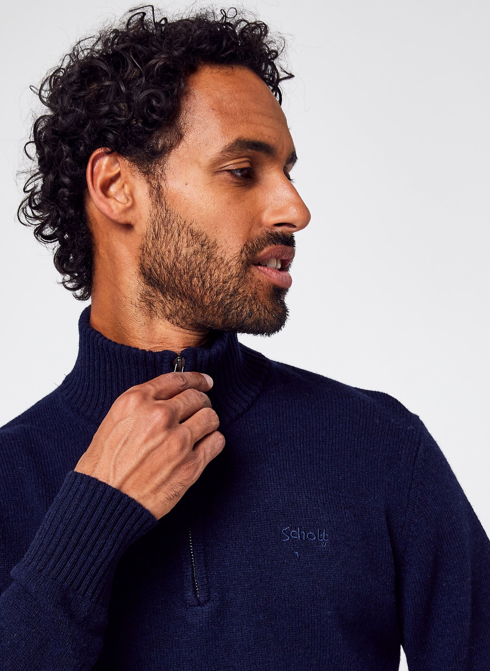 Pulls Pull Pllance 2 homme bleu Schott Pulls Pull Pllance 2 homme bleu NAVY