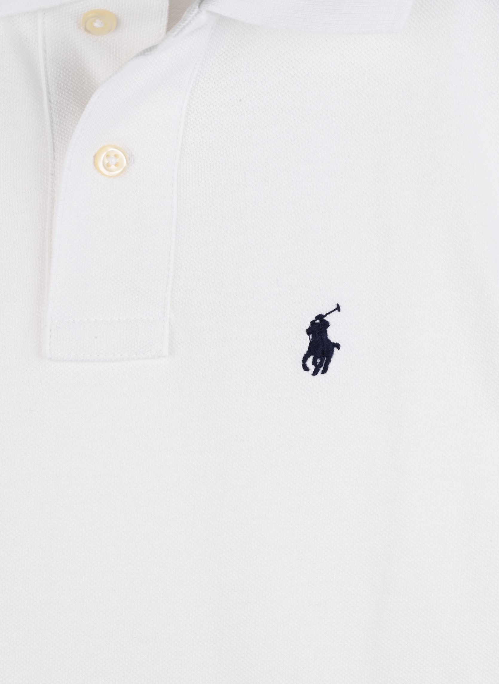 Polos Polo Cintré En Coton Piqué 547926 garçon blanc Polo Ralph Lauren Polos Polo Cintré En Coton Piqué 547926 garçon blanc WHITE