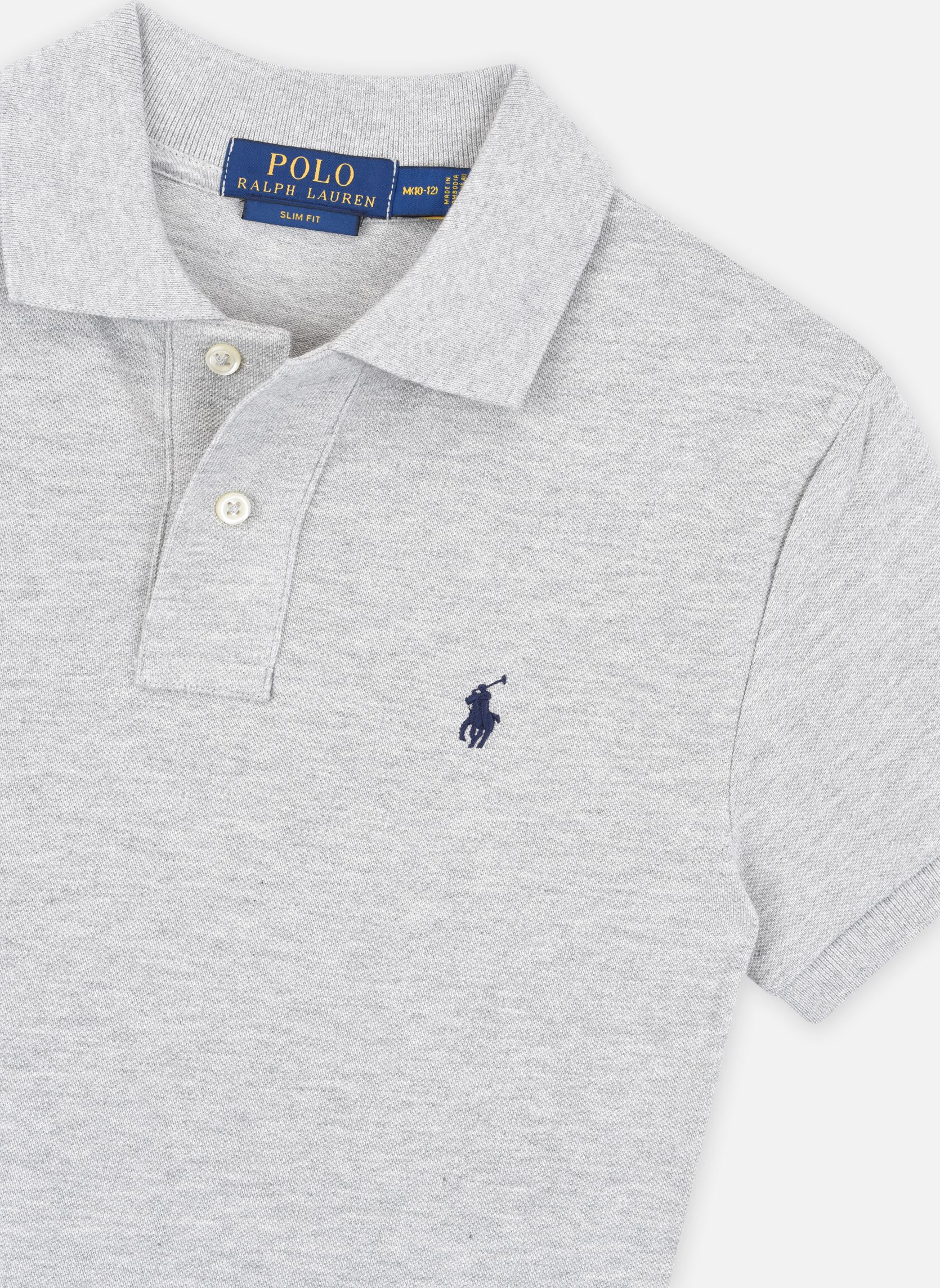 Polos Polo Cintré En Coton Piqué 547926 garçon gris Polo Ralph Lauren Polos Polo Cintré En Coton Piqué 547926 garçon gris NEW GREY HEATHER