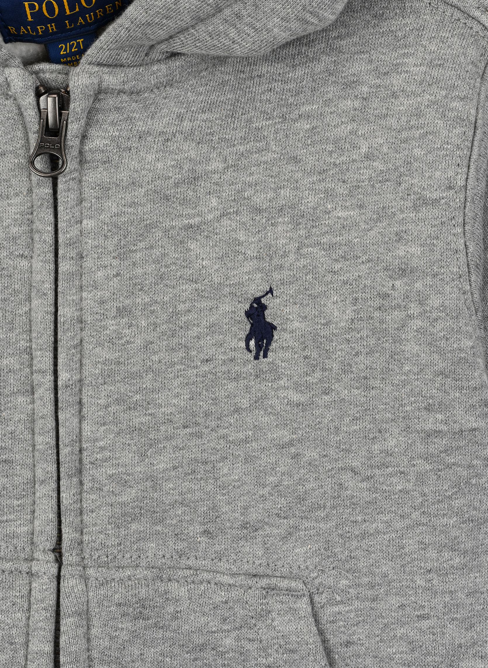 Sweats zippés Sweat à capuche en molleton mélangé garçon gris Polo Ralph Lauren Sweats zippés Sweat à capuche en molleton mélangé garçon gris DARK SPORT HEATHER