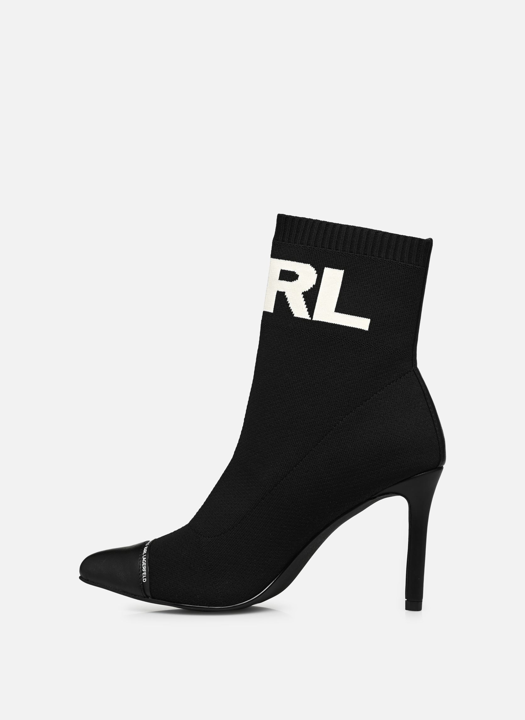 Lage enkellaarsjes Pandara Hi Knit Collar Ankle dames zwart Karl Lagerfeld Lage enkellaarsjes Pandara Hi Knit Collar Ankle dames zwart Black Knit Textile