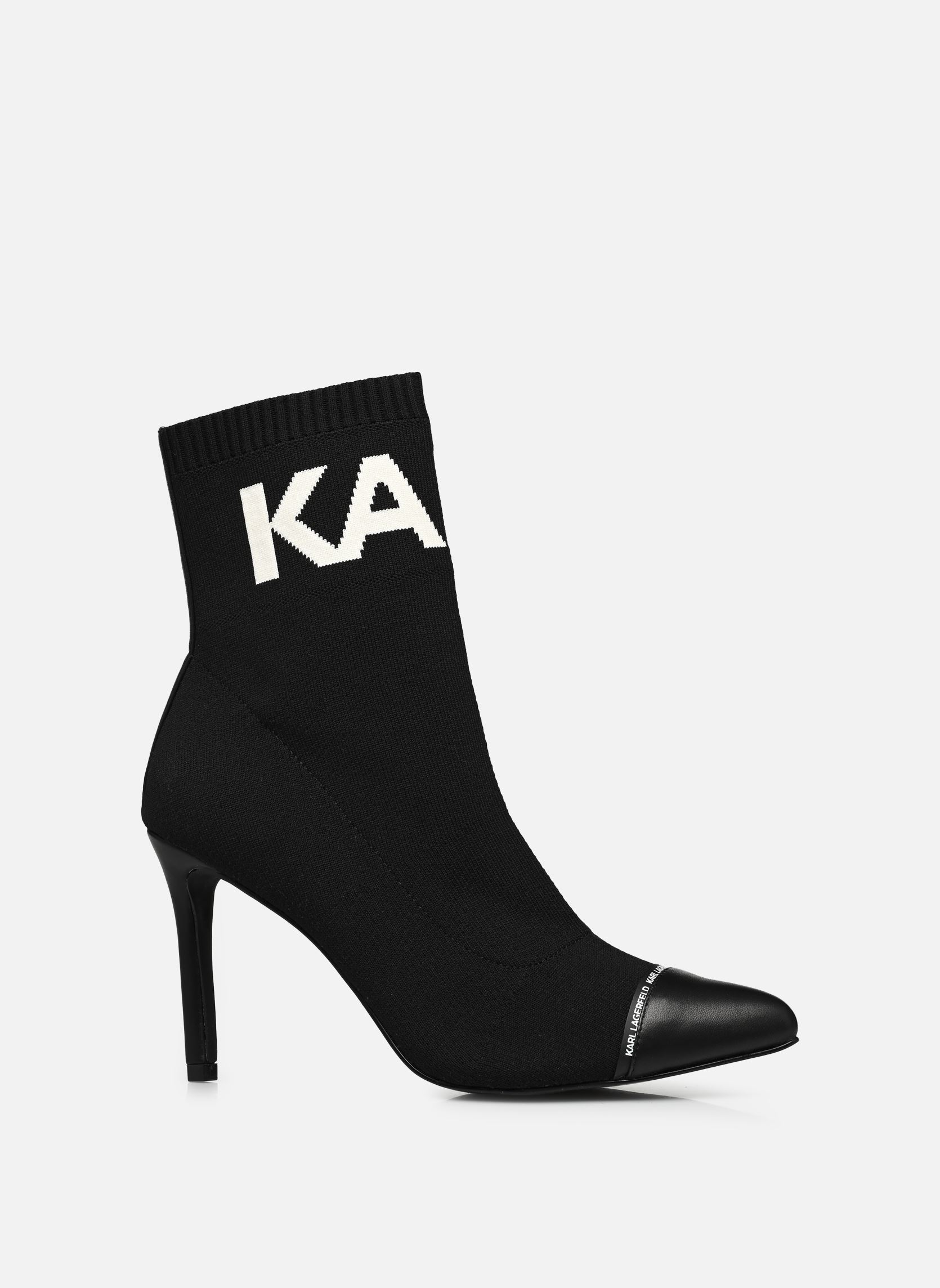 Lage enkellaarsjes Pandara Hi Knit Collar Ankle dames zwart Karl Lagerfeld Lage enkellaarsjes Pandara Hi Knit Collar Ankle dames zwart Black Knit Textile