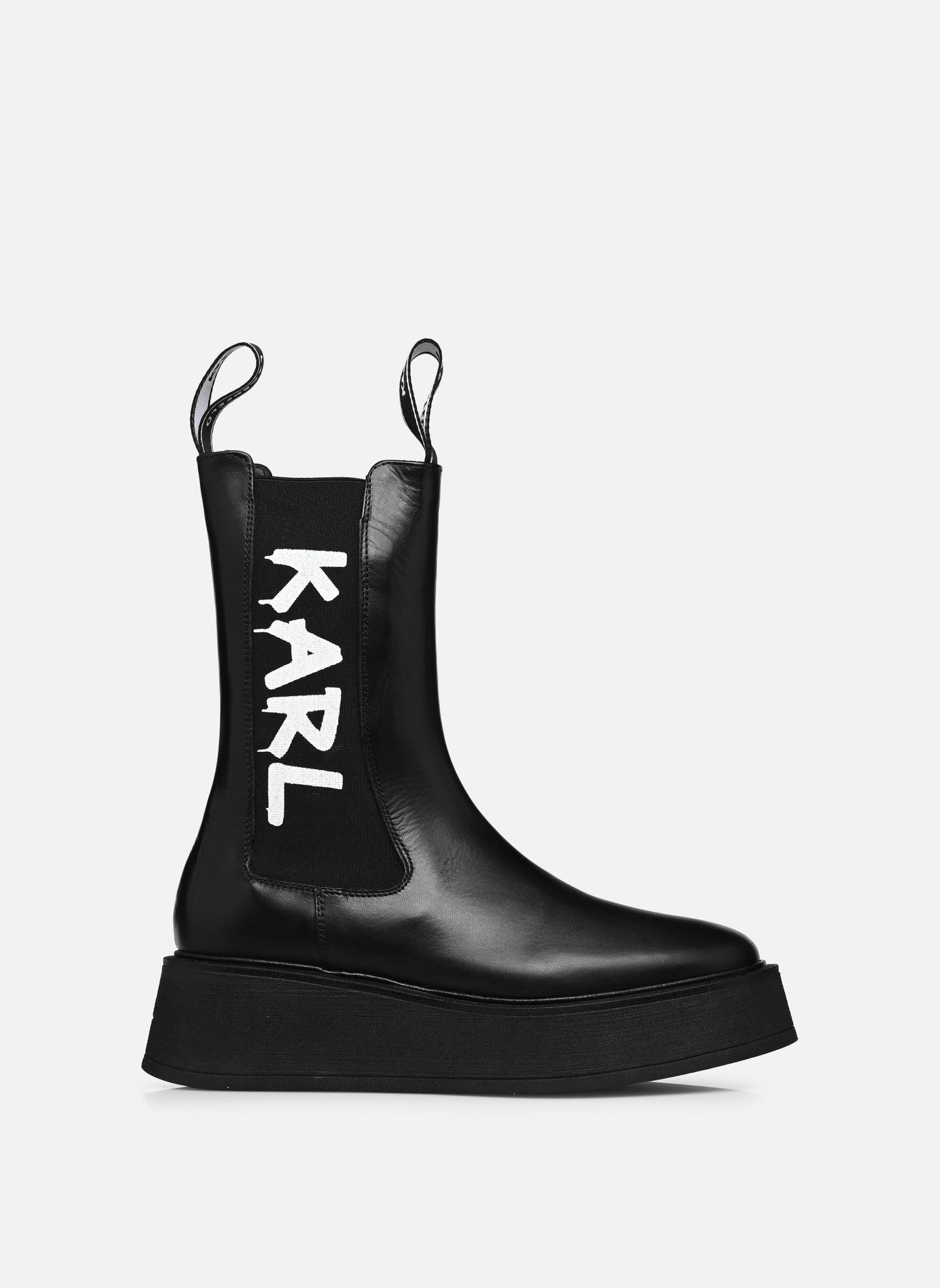 Bottines basses Zephyr Midi Gore Boot femme noir Karl Lagerfeld Bottines basses Zephyr Midi Gore Boot femme noir Black Lthr