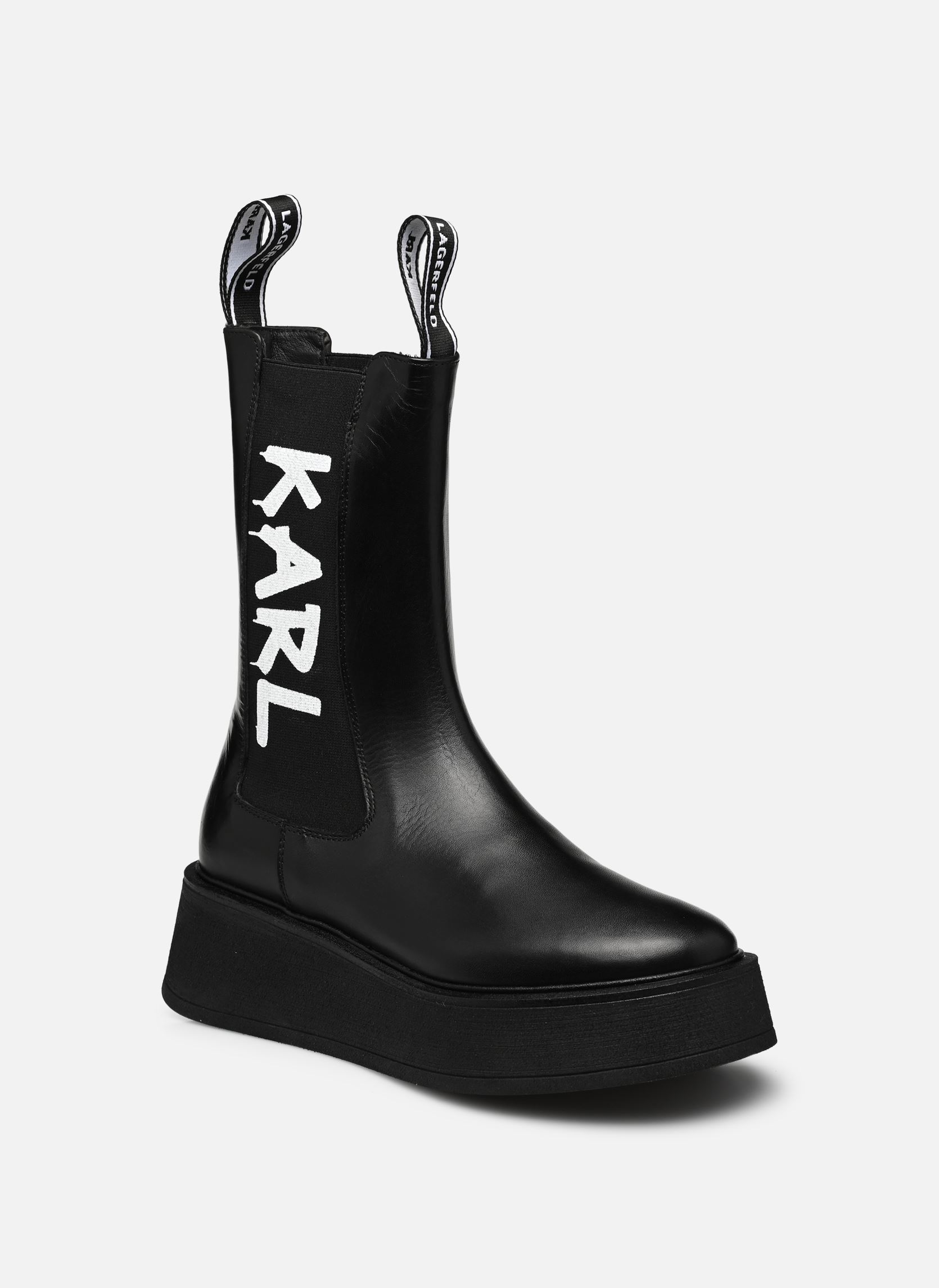 Bottines basses Zephyr Midi Gore Boot femme noir Karl Lagerfeld Bottines basses Zephyr Midi Gore Boot femme noir Black Lthr