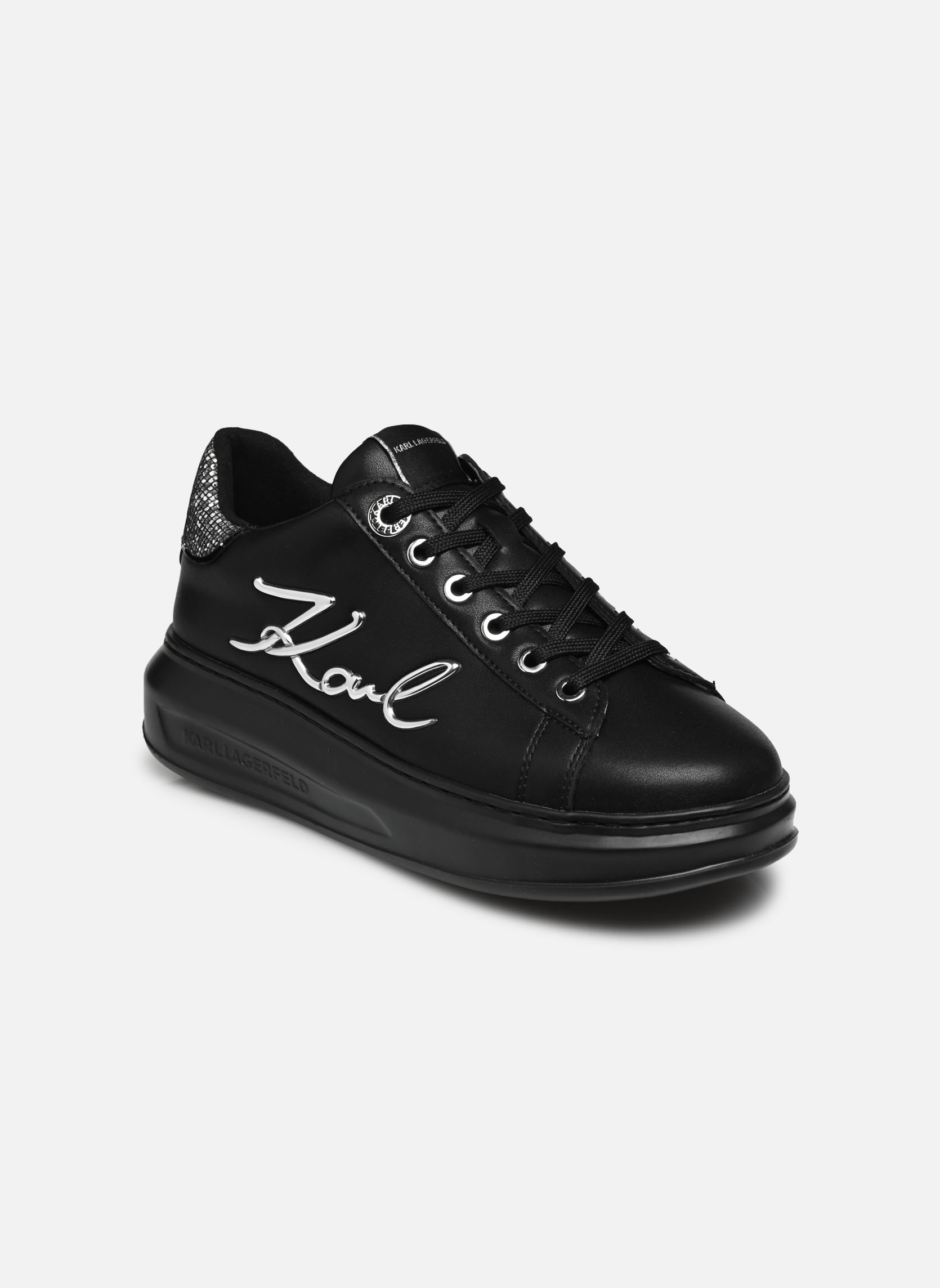 Zapatillas bajas Kapri Signia Lace Lthr mujer negro Karl Lagerfeld Zapatillas bajas Kapri Signia Lace Lthr mujer negro Black Lthr w/Silver