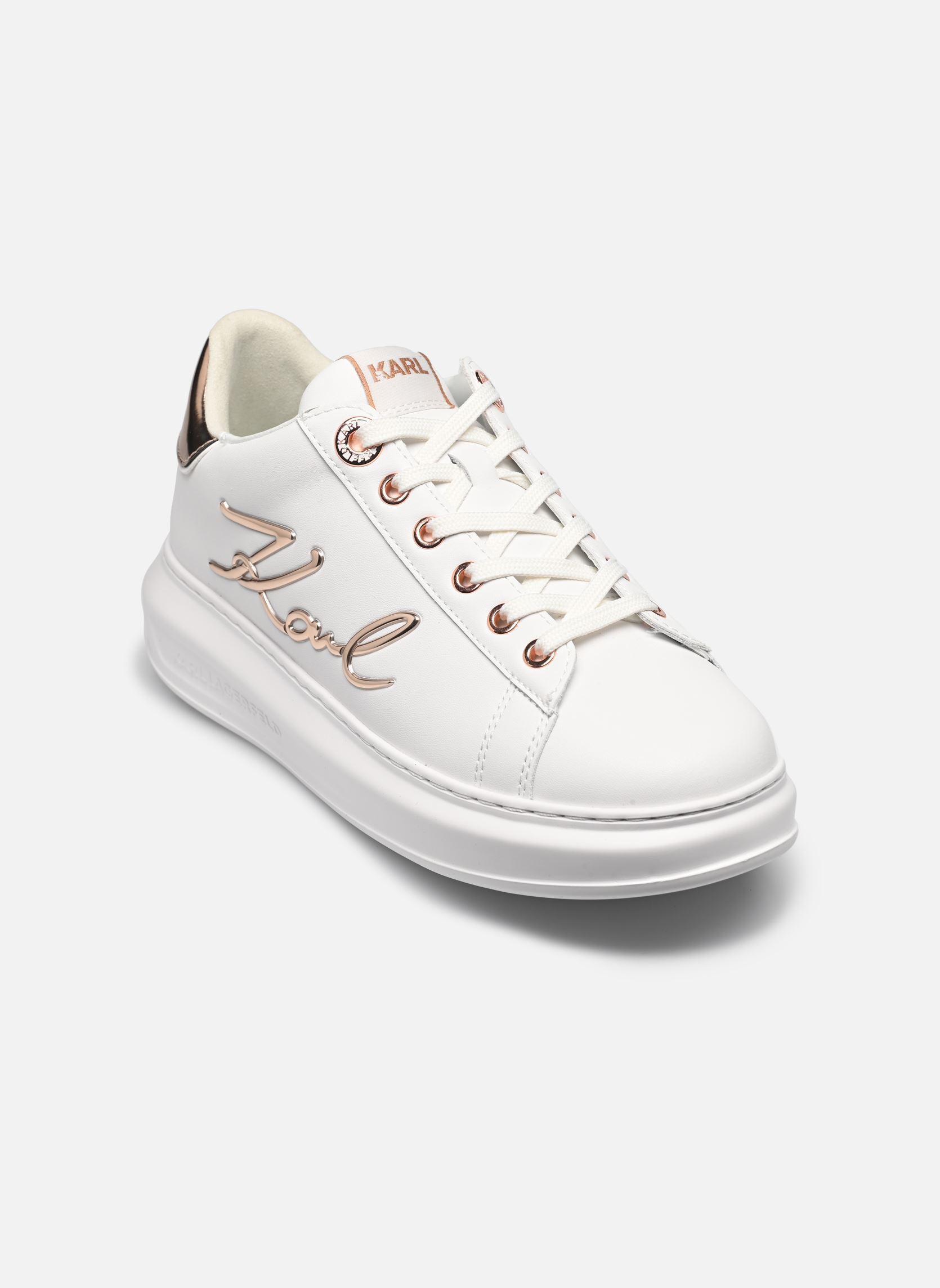 Zapatillas bajas Kapri Signia Lace Lthr mujer blanco Karl Lagerfeld Zapatillas bajas Kapri Signia Lace Lthr mujer blanco White Textured Lthr w/Pink
