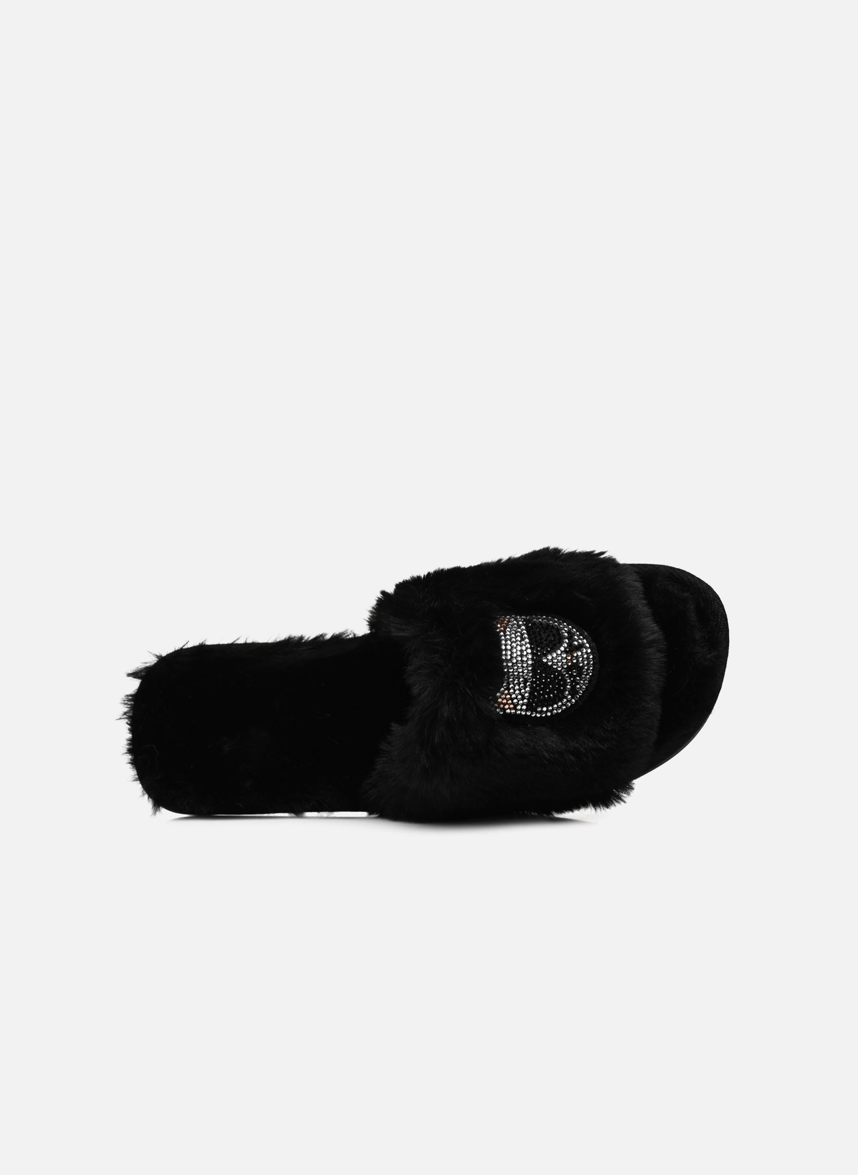 Pantofole Salon II Glitter Twin Slide donna nero Karl Lagerfeld Pantofole Salon II Glitter Twin Slide donna nero Black Synth Fur
