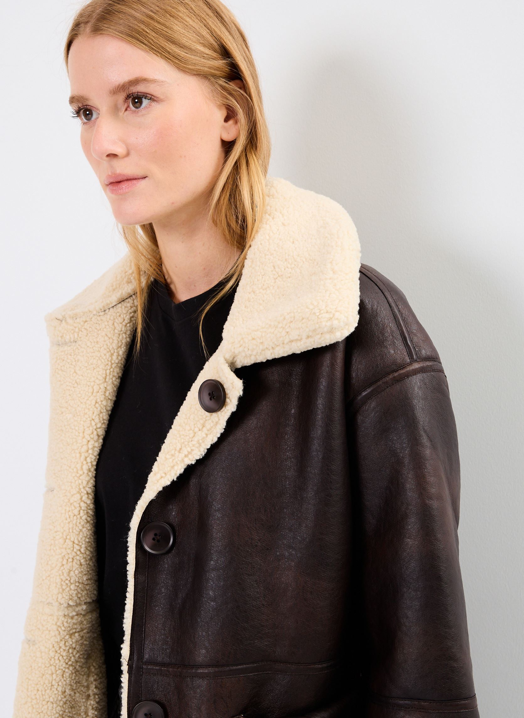 Manteaux classiques Edgar femme marron Suncoo Manteaux classiques Edgar femme marron Choco