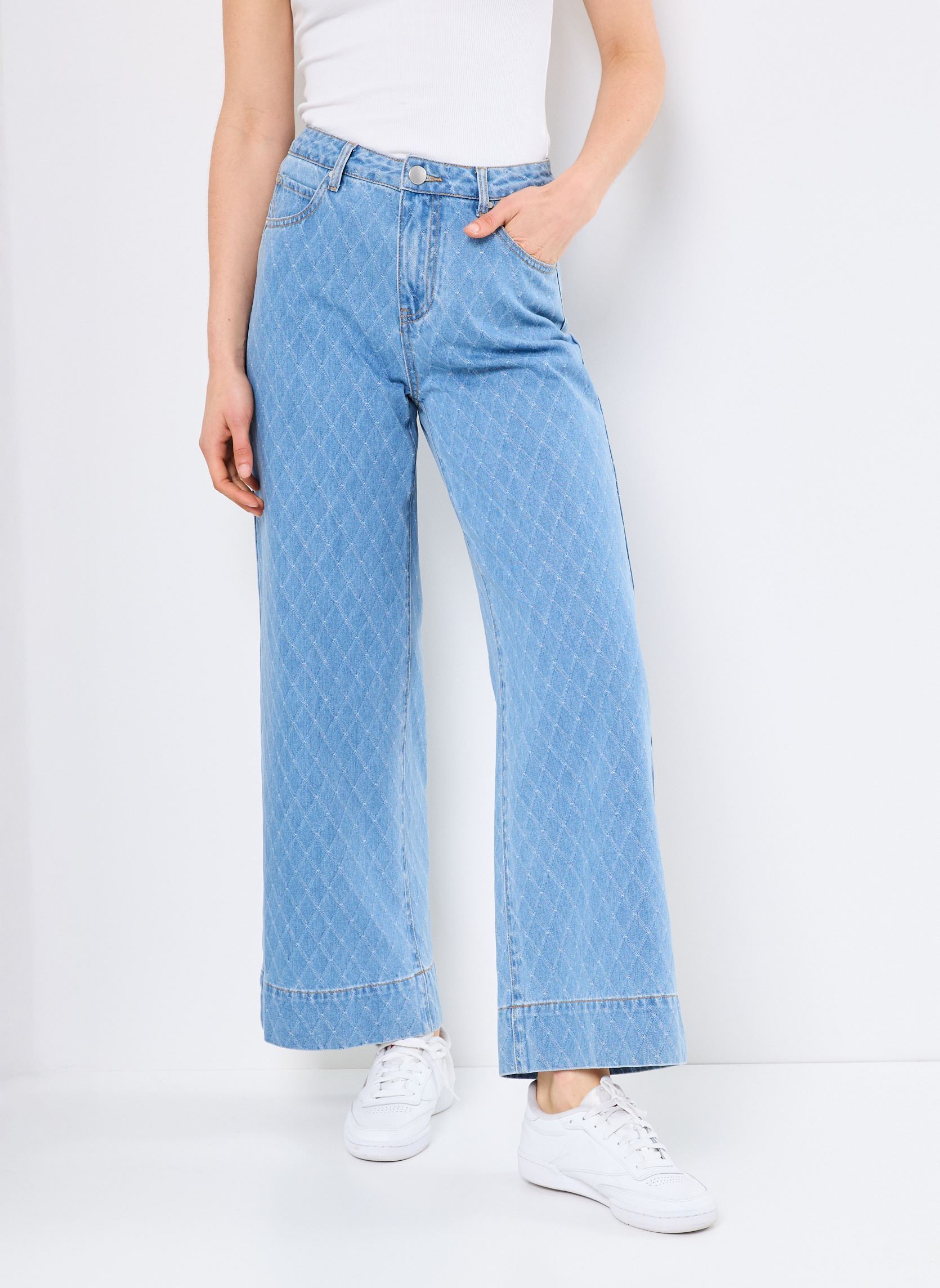 Flared jeans Reino dames blauw Suncoo Flared jeans Reino dames blauw JEANS CLAIR