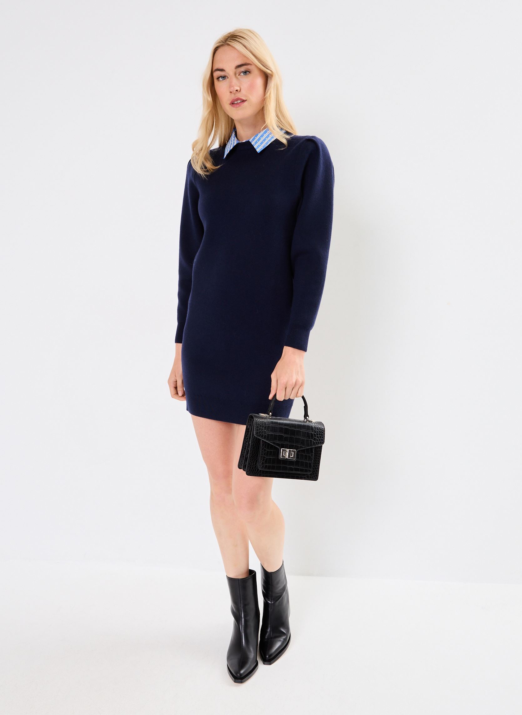 Kleider Chanty damen blau Suncoo Kleider Chanty damen blau Bleu nuit