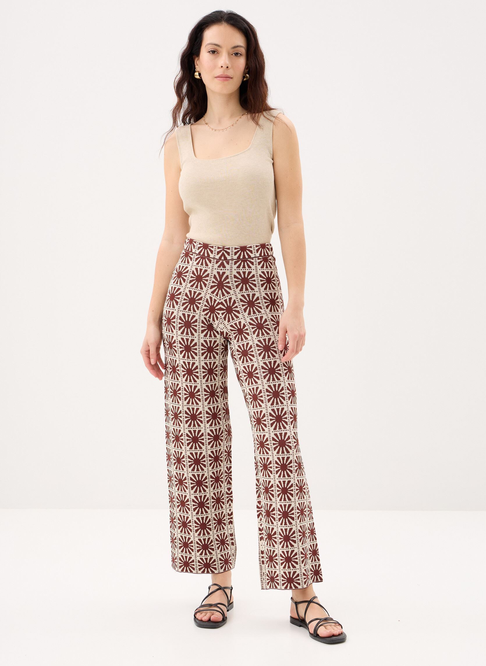 Pantaloni dritti Jasper donna marrone Suncoo Pantaloni dritti Jasper donna marrone Choco
