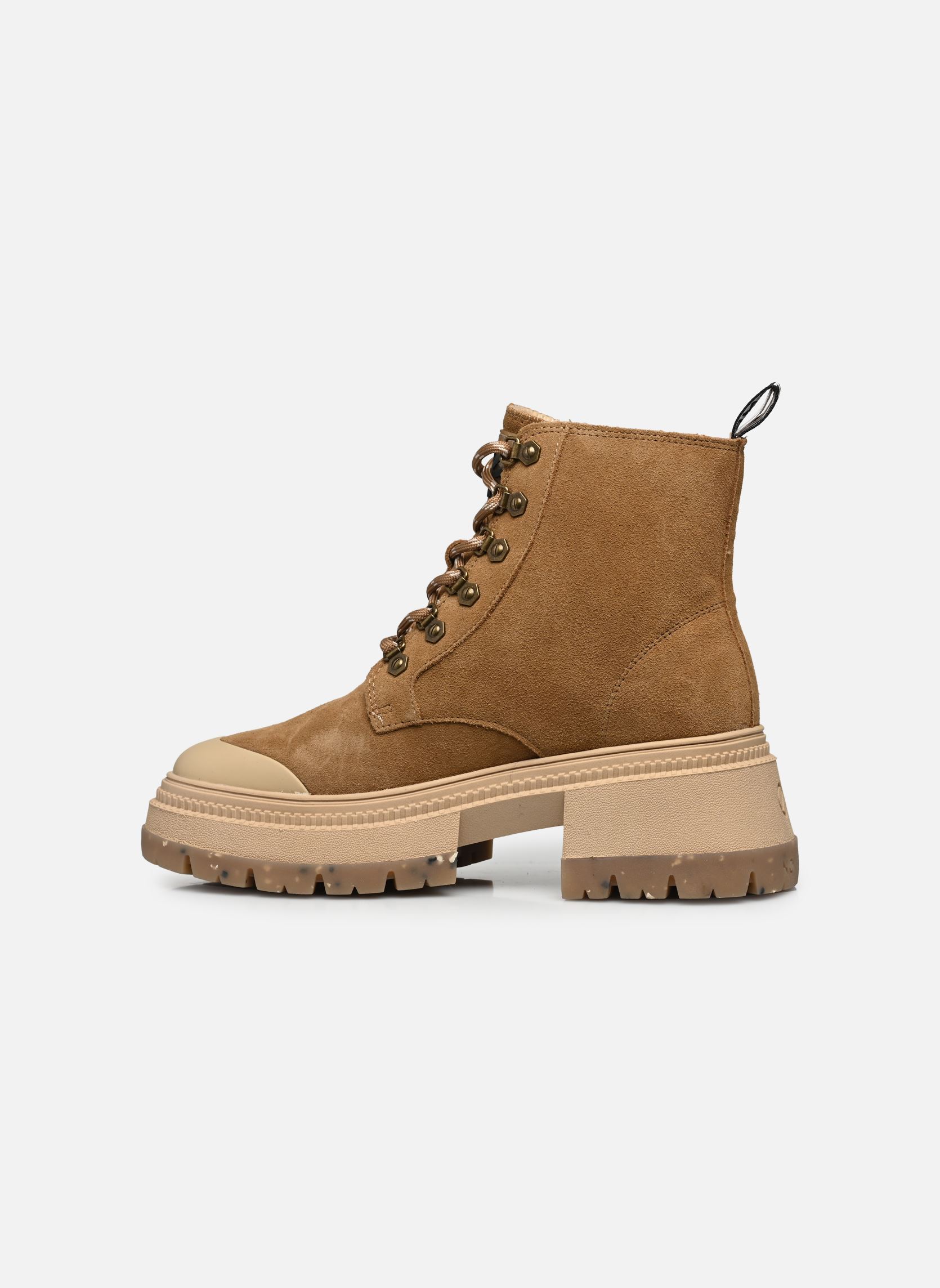 Veterlaarsjes STRONG HOOKS dames bruin No Name Veterlaarsjes STRONG HOOKS dames bruin NUTS