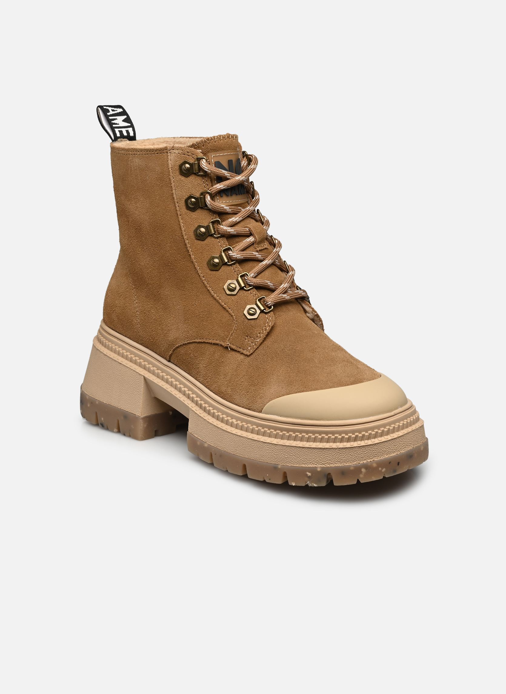 Veterlaarsjes STRONG HOOKS dames bruin No Name Veterlaarsjes STRONG HOOKS dames bruin NUTS