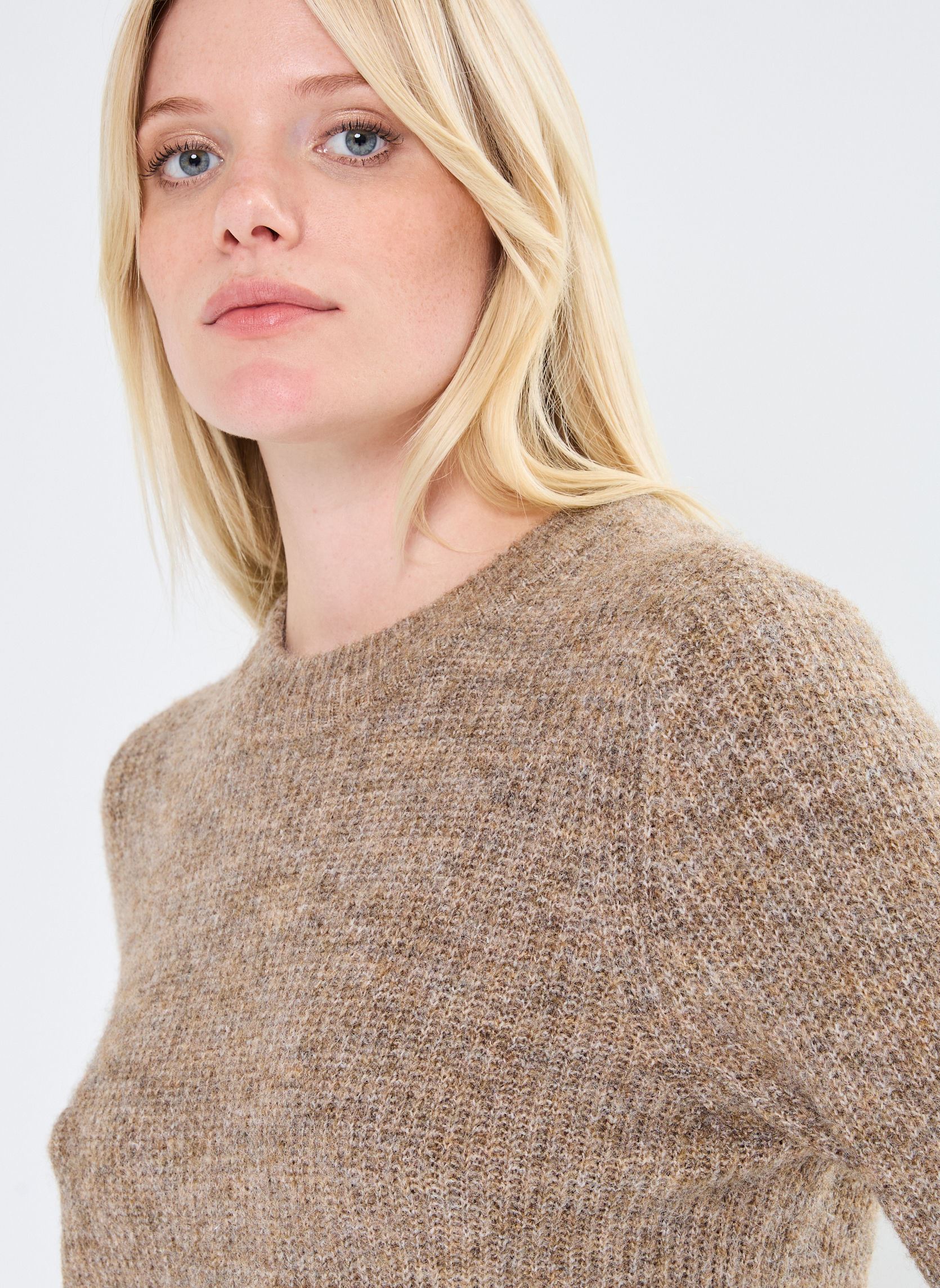Kleider PCELLEN LS O-NECK KNIT DRESS NOOS BC damen braun Pieces Kleider PCELLEN LS O-NECK KNIT DRESS NOOS BC damen braun Fossil