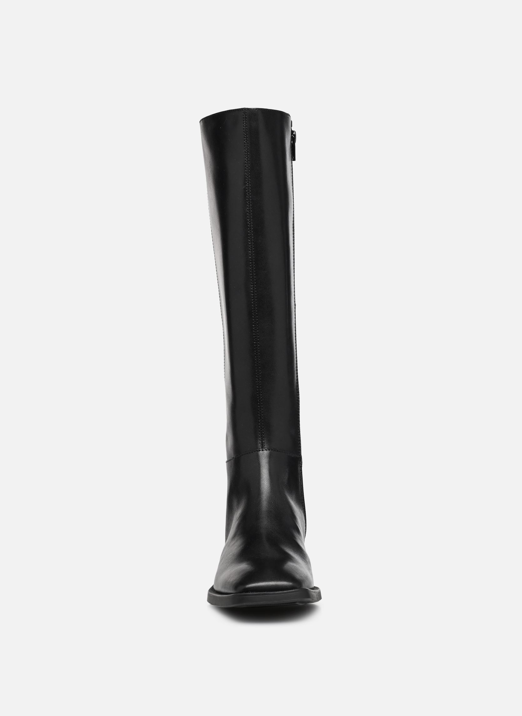 Bottes Femme Cuir Noir White Mt - Taille 8M, Hauteur Mi-mollet, Neuves