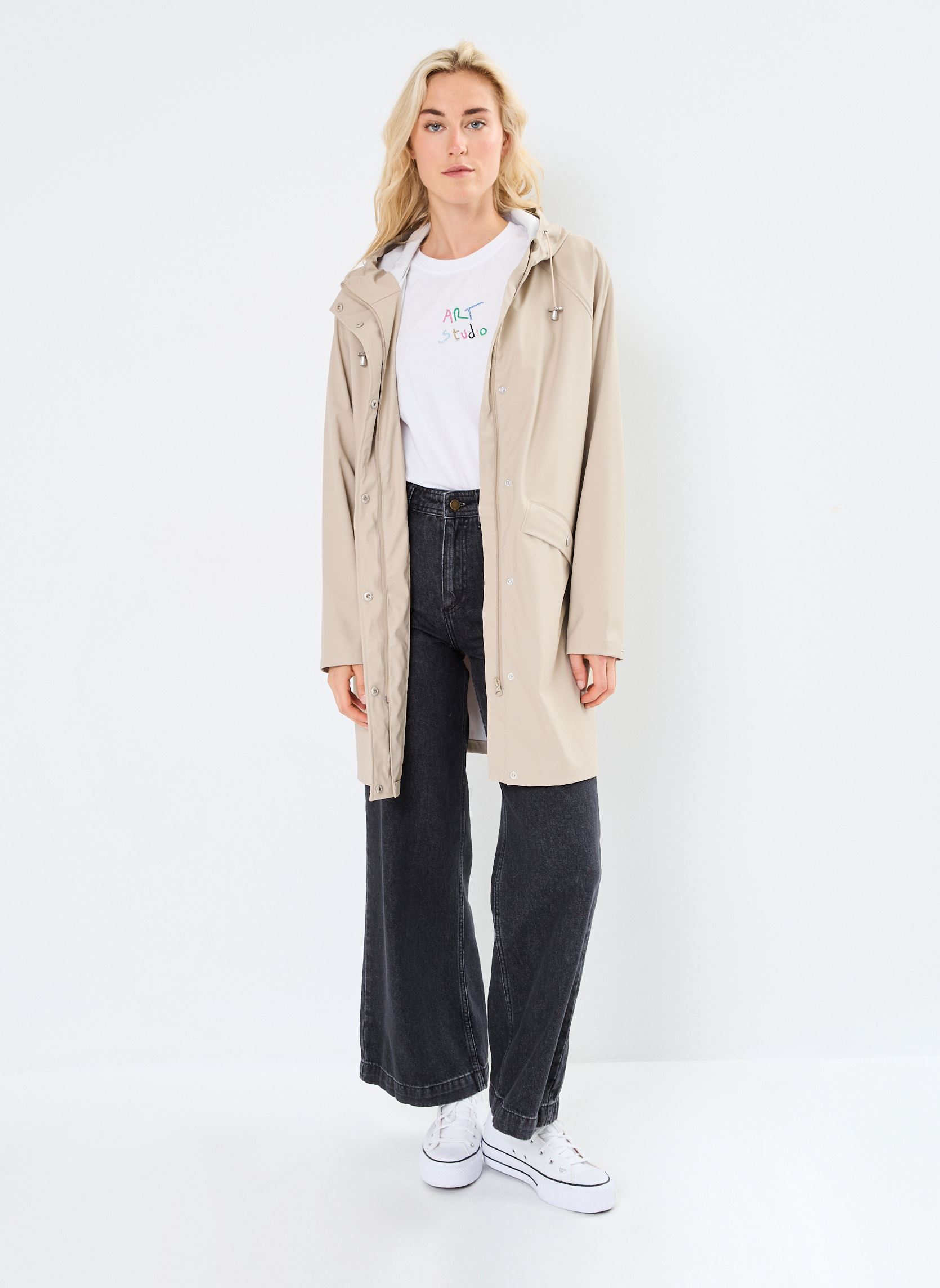 Vestes imperméable Ihtazi Ja femme beige Ichi Vestes imperméable Ihtazi Ja femme beige Doeskin