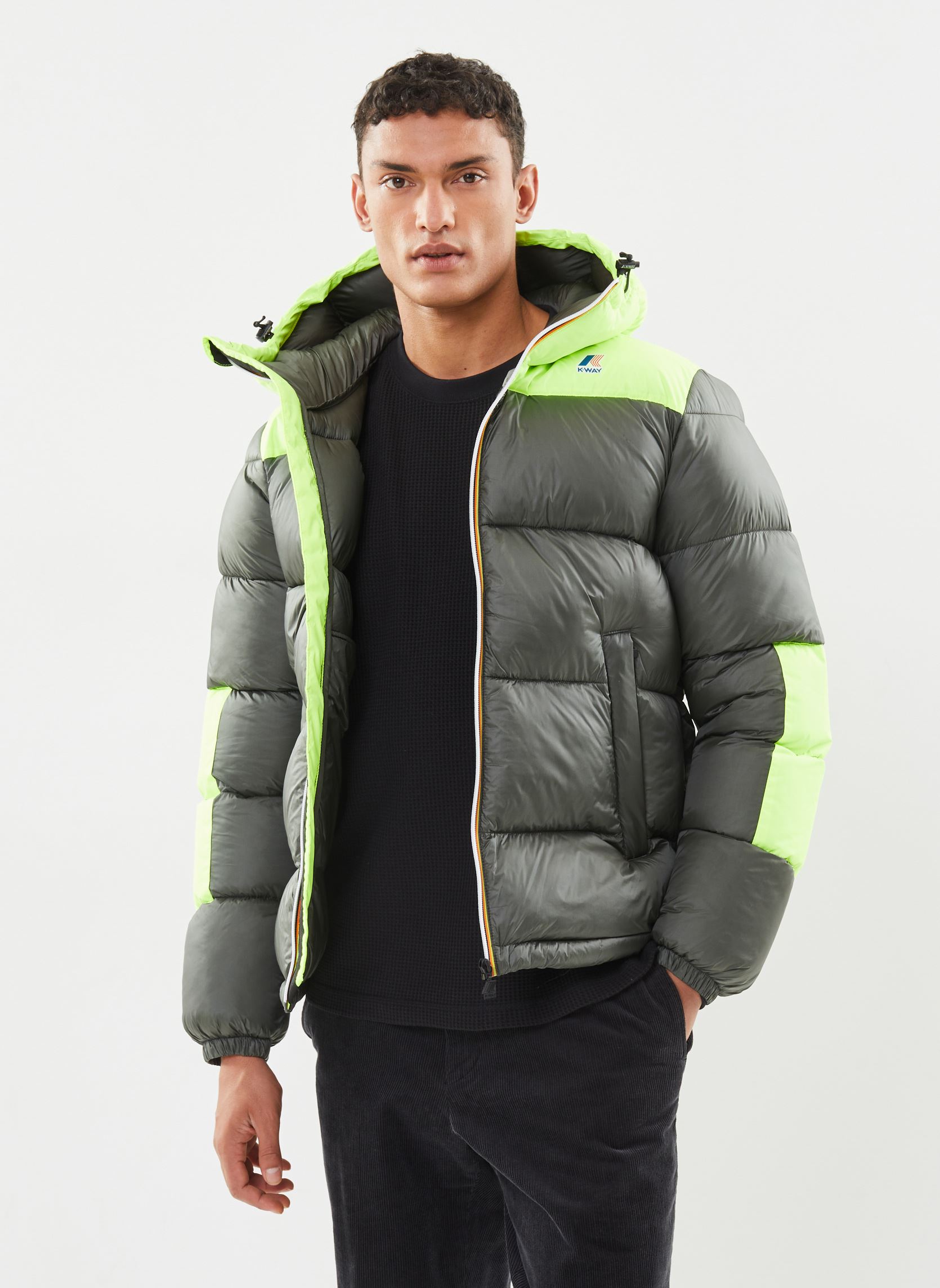 K-Way Veste Claude Imperméable & Respirante - Nylon Recyclé - Taille S Vert Noirâtre - Unisexe
