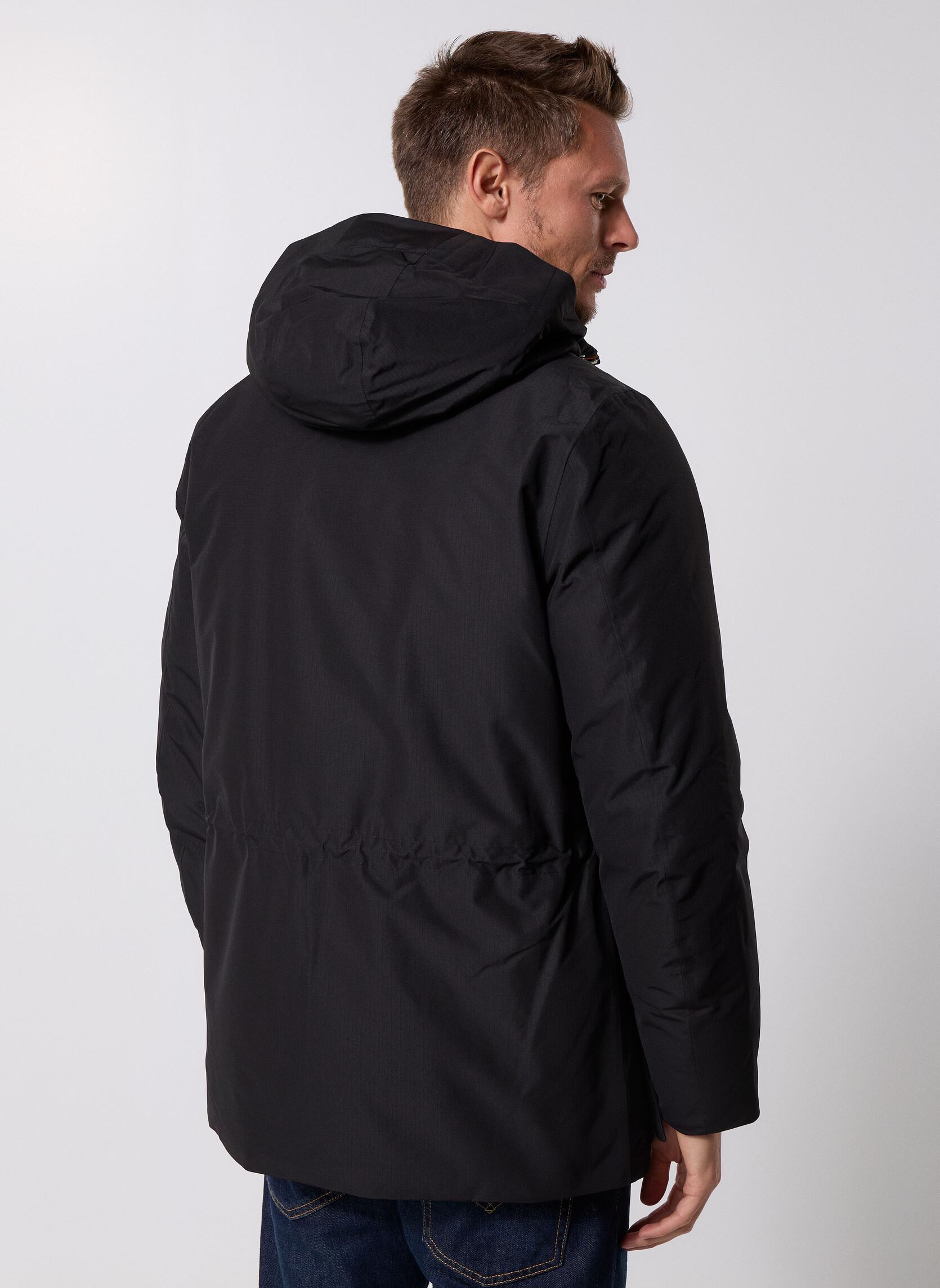 Winterjas Joshua Thermo Heavy heren zwart K-Way Winterjas Joshua Thermo Heavy heren zwart BLACK-BLUE DEPTH