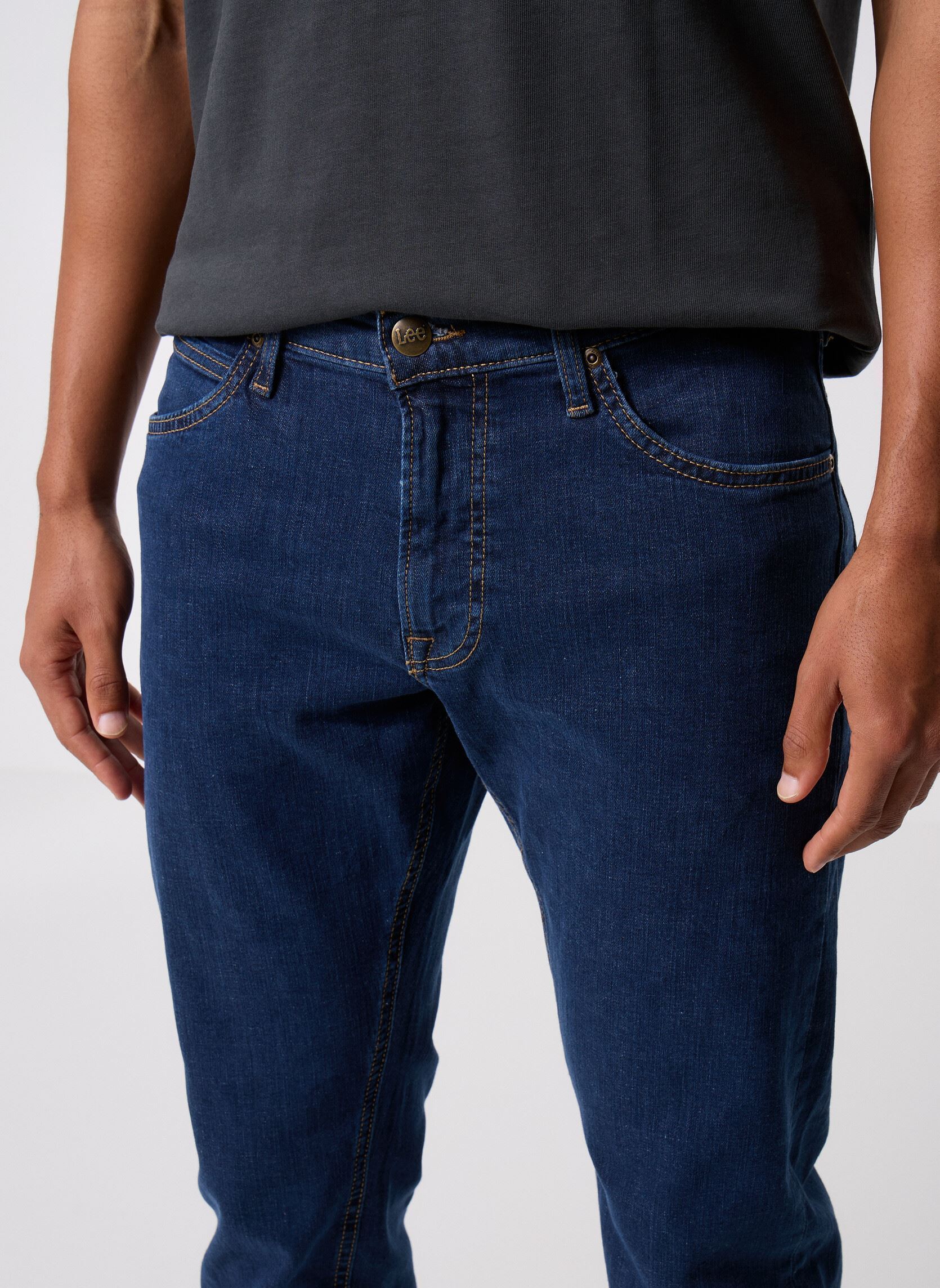 Rechte jeans / Straight Leg Jeans Daren Zip Fly heren blauw Lee Rechte jeans / Straight Leg Jeans Daren Zip Fly heren blauw DARK OCEAN