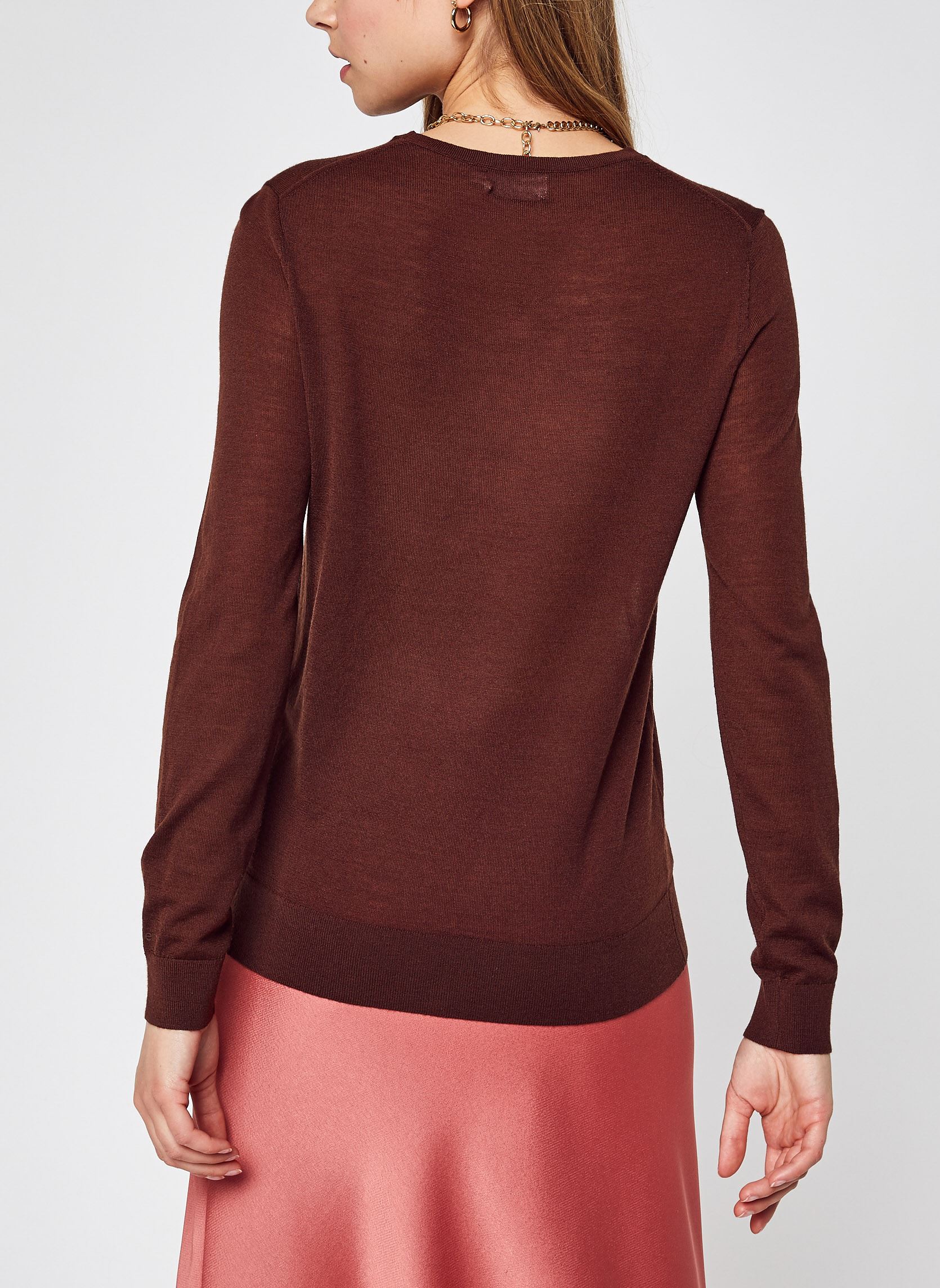 Pullover Merino Crew Neck Sweater damen braun Calvin Klein Pullover Merino Crew Neck Sweater damen braun GT8 BROWN