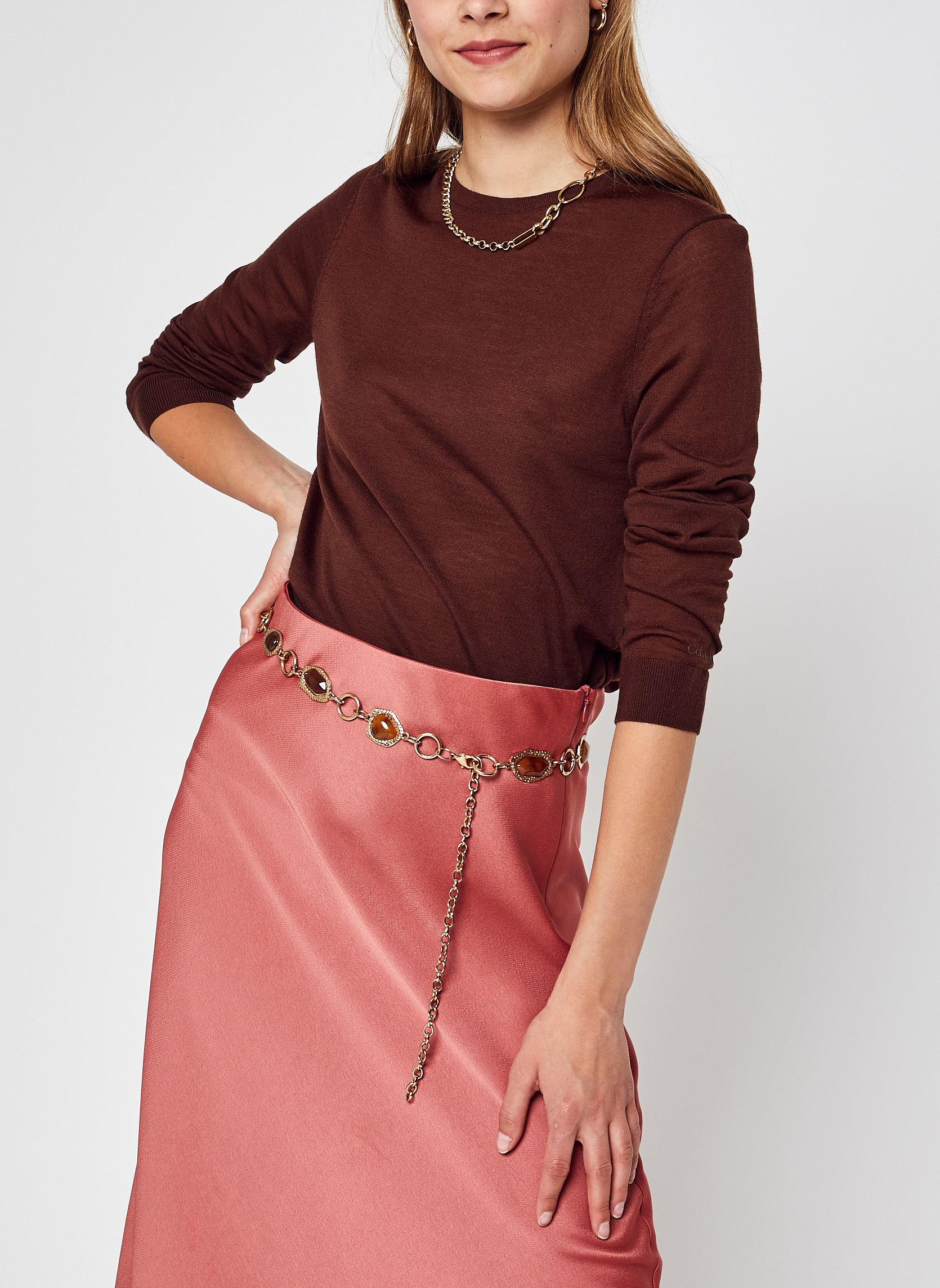 Pullover Merino Crew Neck Sweater damen braun Calvin Klein Pullover Merino Crew Neck Sweater damen braun GT8 BROWN