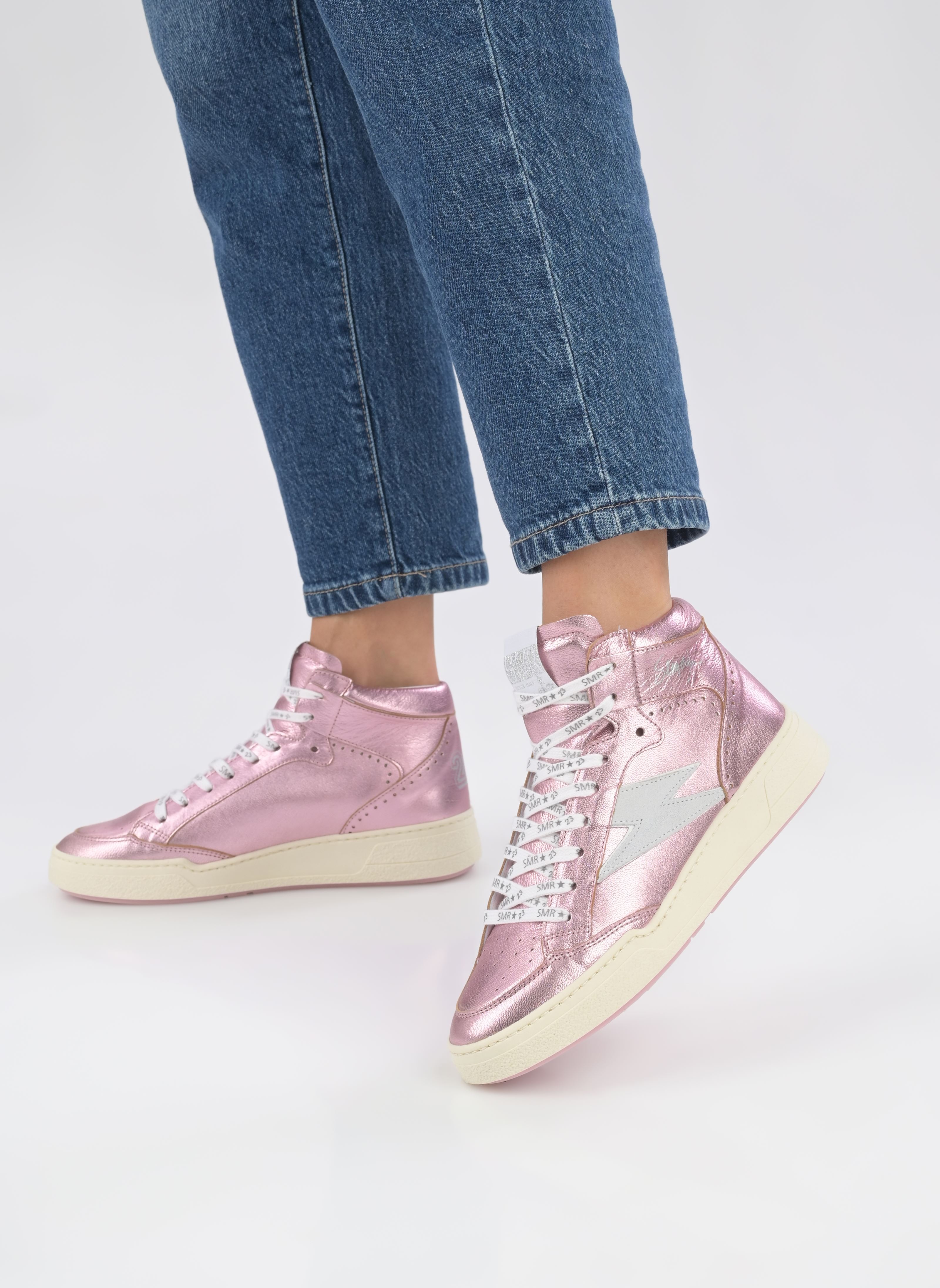 Baskets montantes Braga femme rose Semerdjian Baskets montantes Braga femme rose 11448