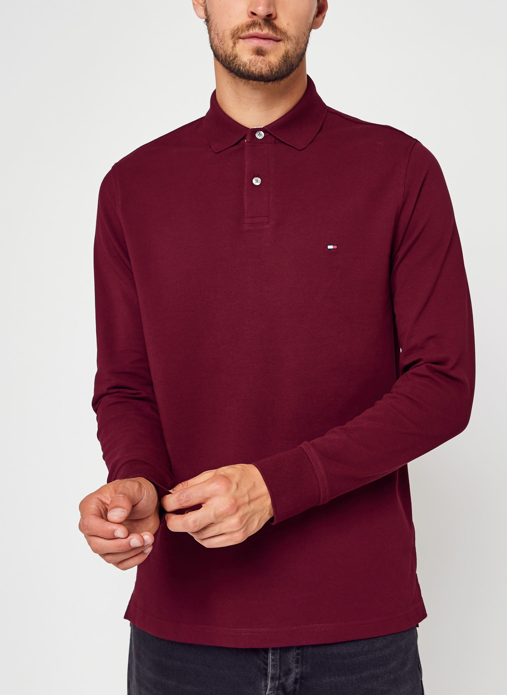Polos 1985 Regular Ls Polo homme bordeaux Tommy Hilfiger Polos 1985 Regular Ls Polo homme bordeaux BURGUNDY