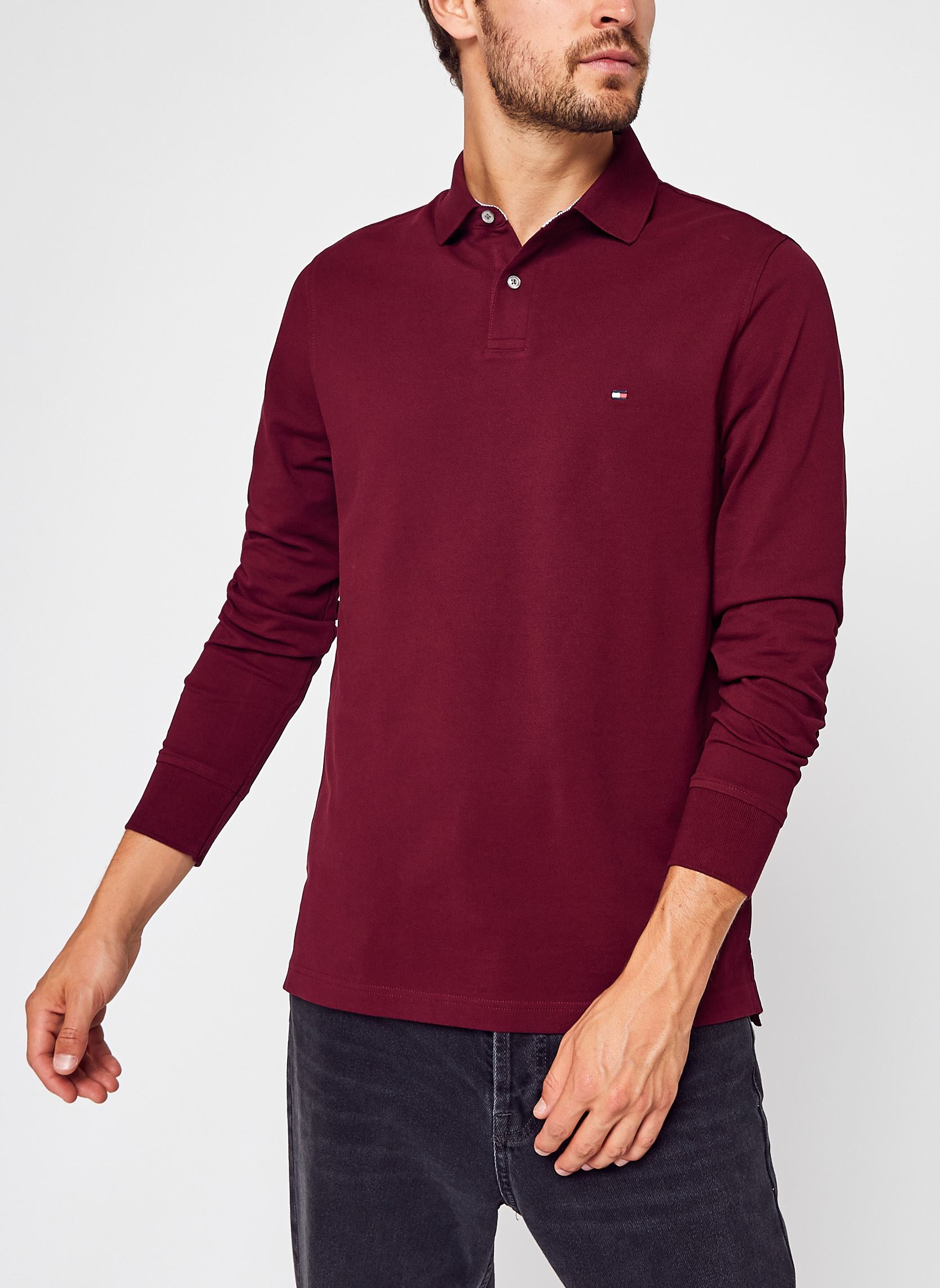 Polos 1985 Regular Ls Polo homme bordeaux Tommy Hilfiger Polos 1985 Regular Ls Polo homme bordeaux BURGUNDY