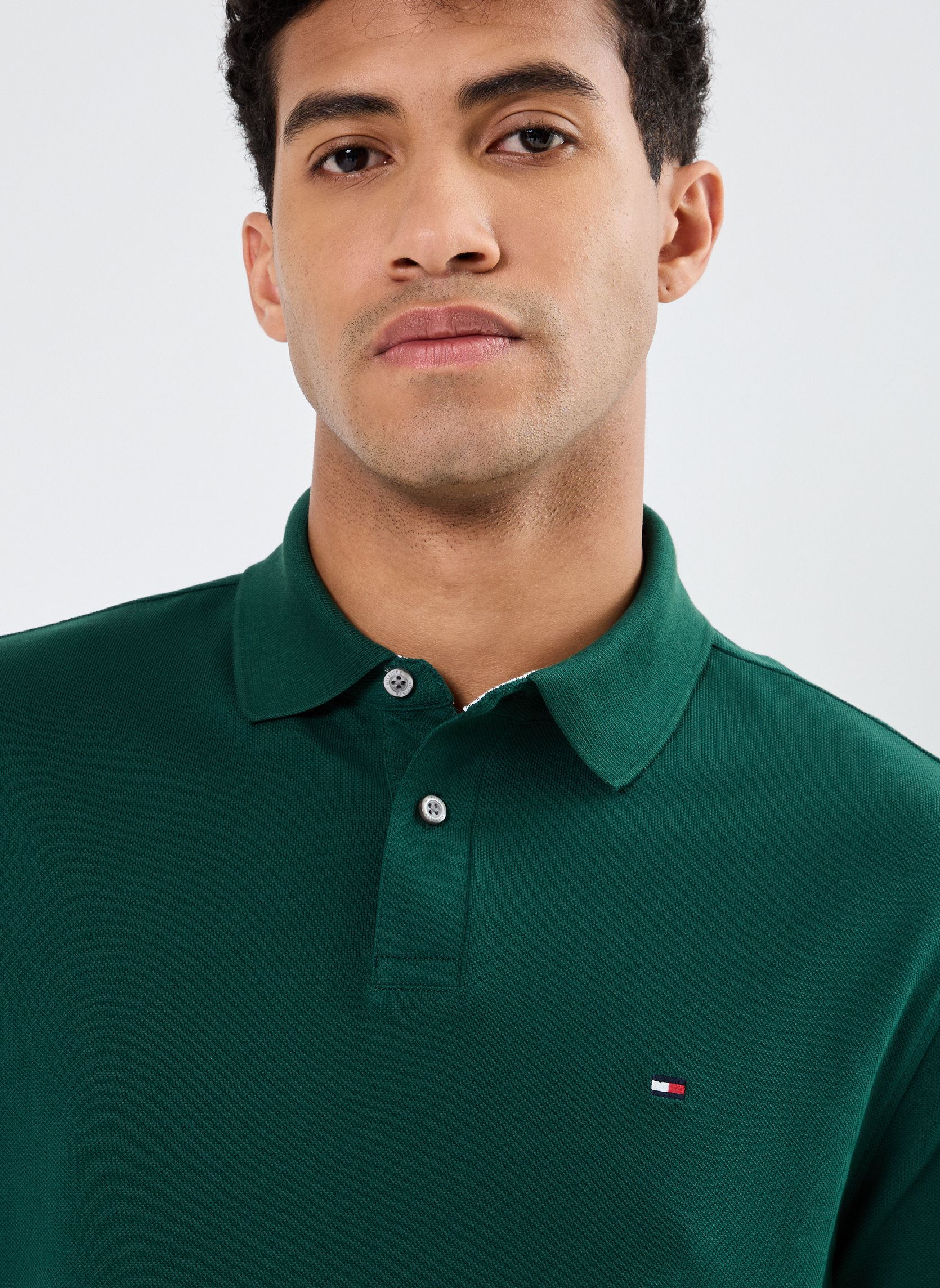 Polos 1985 Regular Ls Polo homme vert Tommy Hilfiger Polos 1985 Regular Ls Polo homme vert ORNAMENTAL GREEN