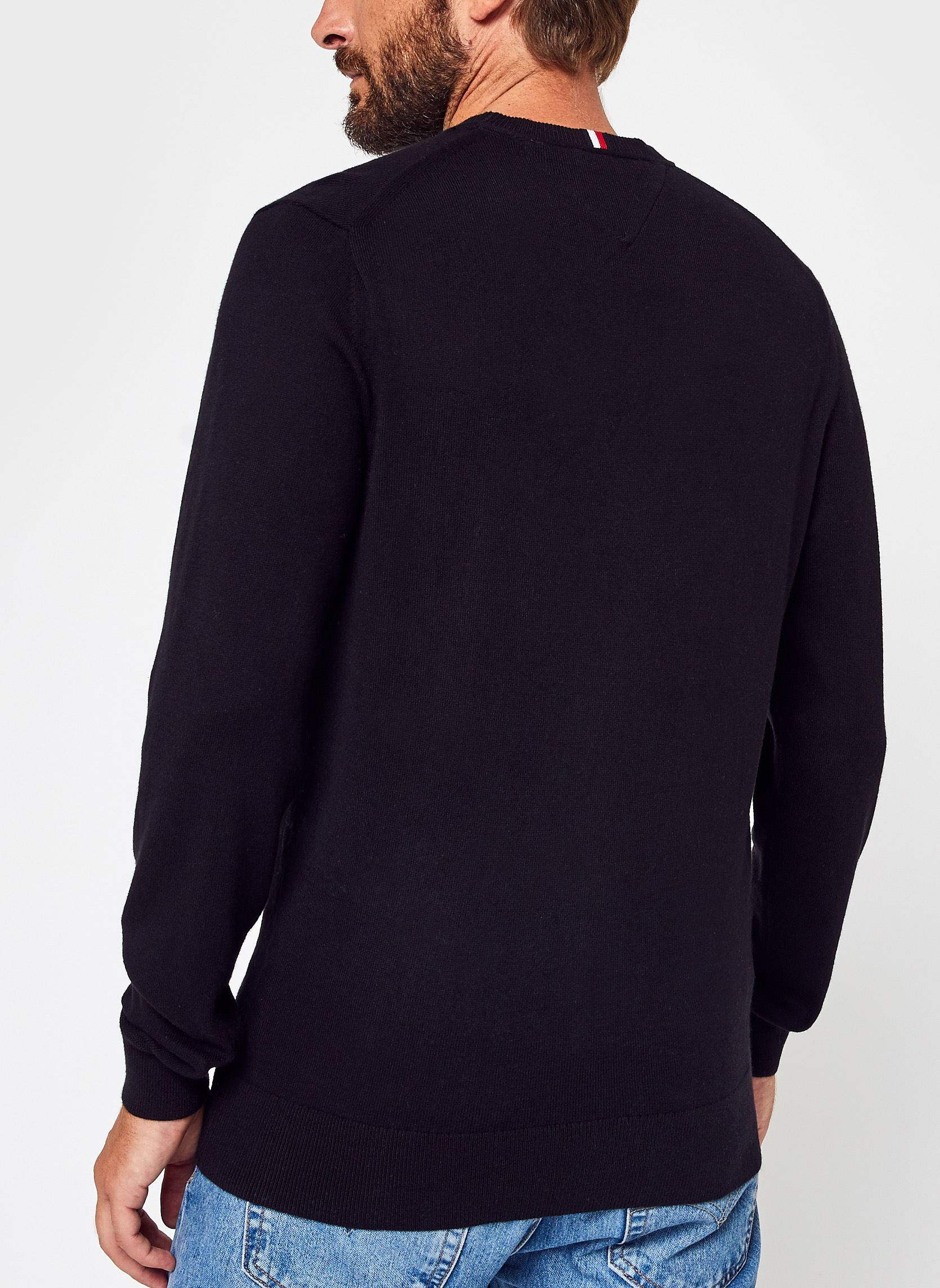 Pulls Pima Org Ctn Cashmere Crew Neck homme noir Tommy Hilfiger Pulls Pima Org Ctn Cashmere Crew Neck homme noir BLACK