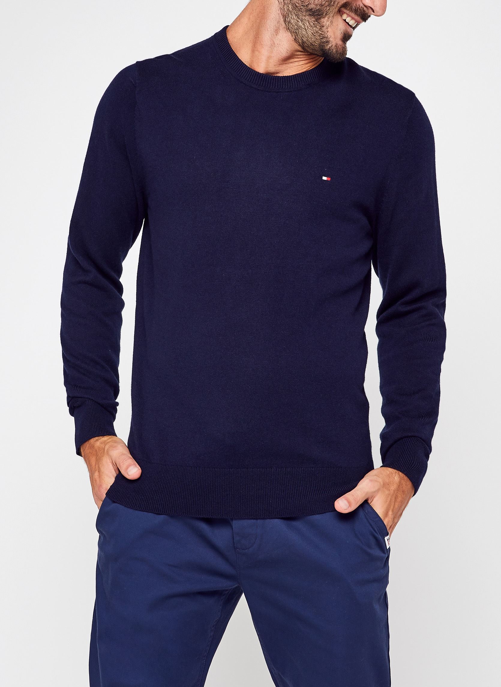 Pulls Pima Org Ctn Cashmere Crew Neck homme bleu Tommy Hilfiger Pulls Pima Org Ctn Cashmere Crew Neck homme bleu NAVY BLUE