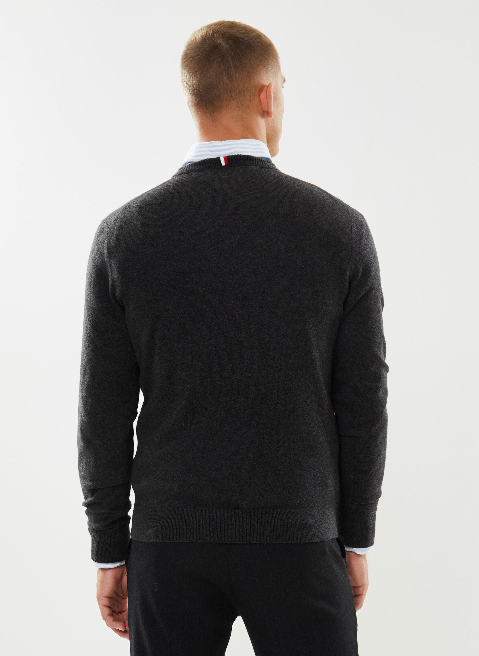 Pulls Pima Org Ctn Cashmere Crew Neck homme gris Tommy Hilfiger Pulls Pima Org Ctn Cashmere Crew Neck homme gris DARK GREY HEATHER