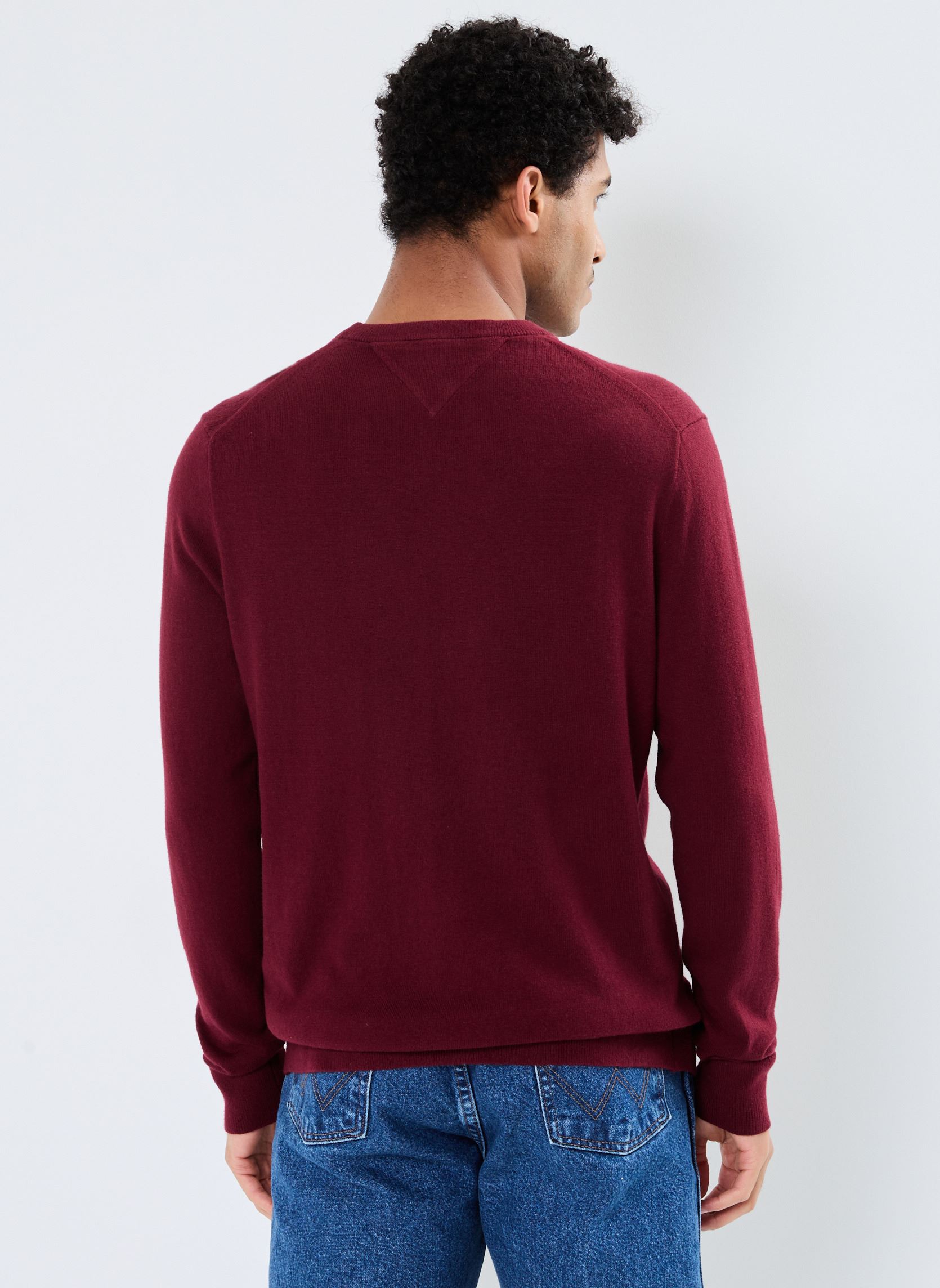 Pulls Pima Org Ctn Cashmere Crew Neck homme bordeaux Tommy Hilfiger Pulls Pima Org Ctn Cashmere Crew Neck homme bordeaux BURGUNDY