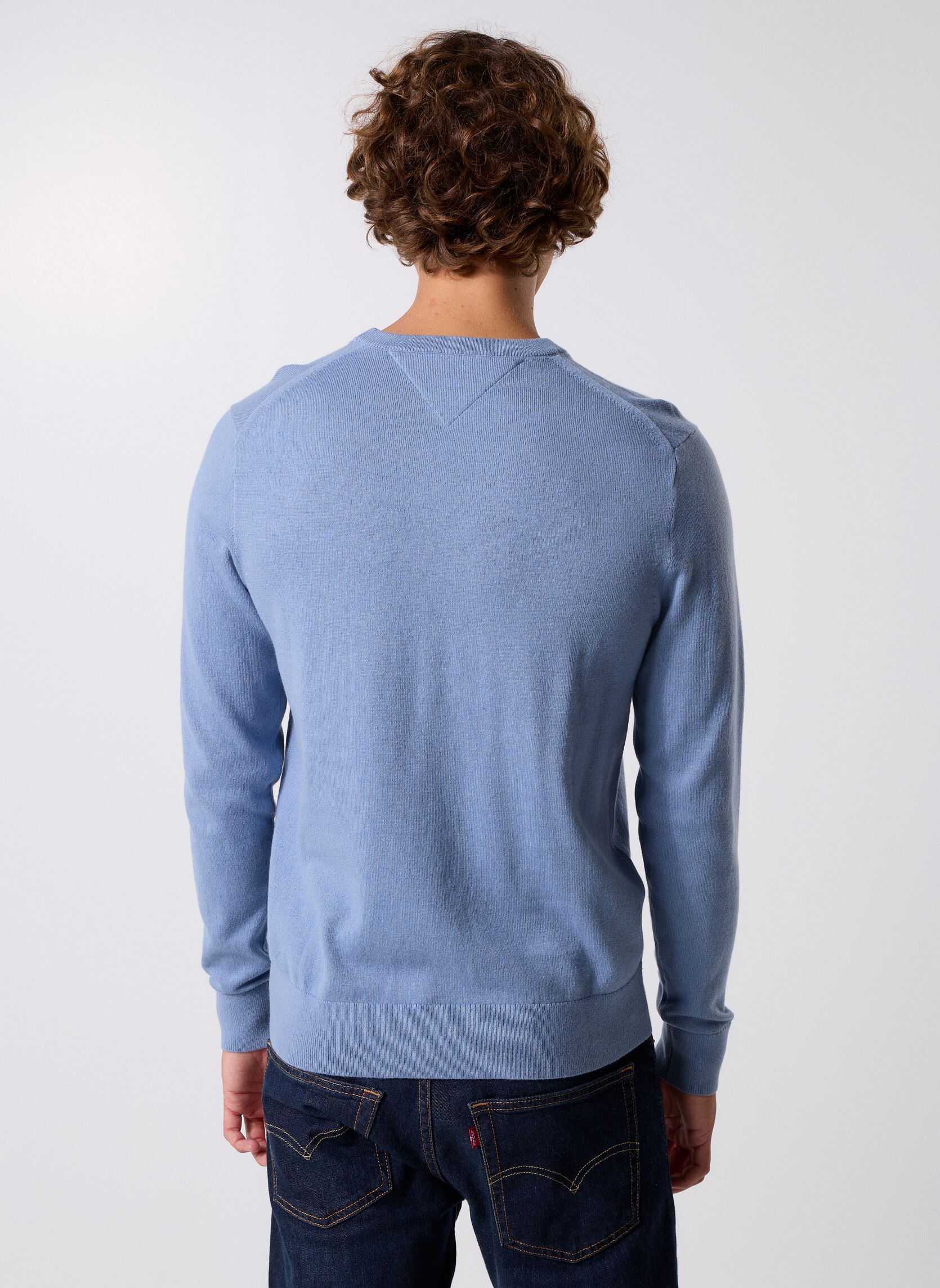 Pullover Pima Org Ctn Cashmere Crew Neck herren blau Tommy Hilfiger Pullover Pima Org Ctn Cashmere Crew Neck herren blau BLUE