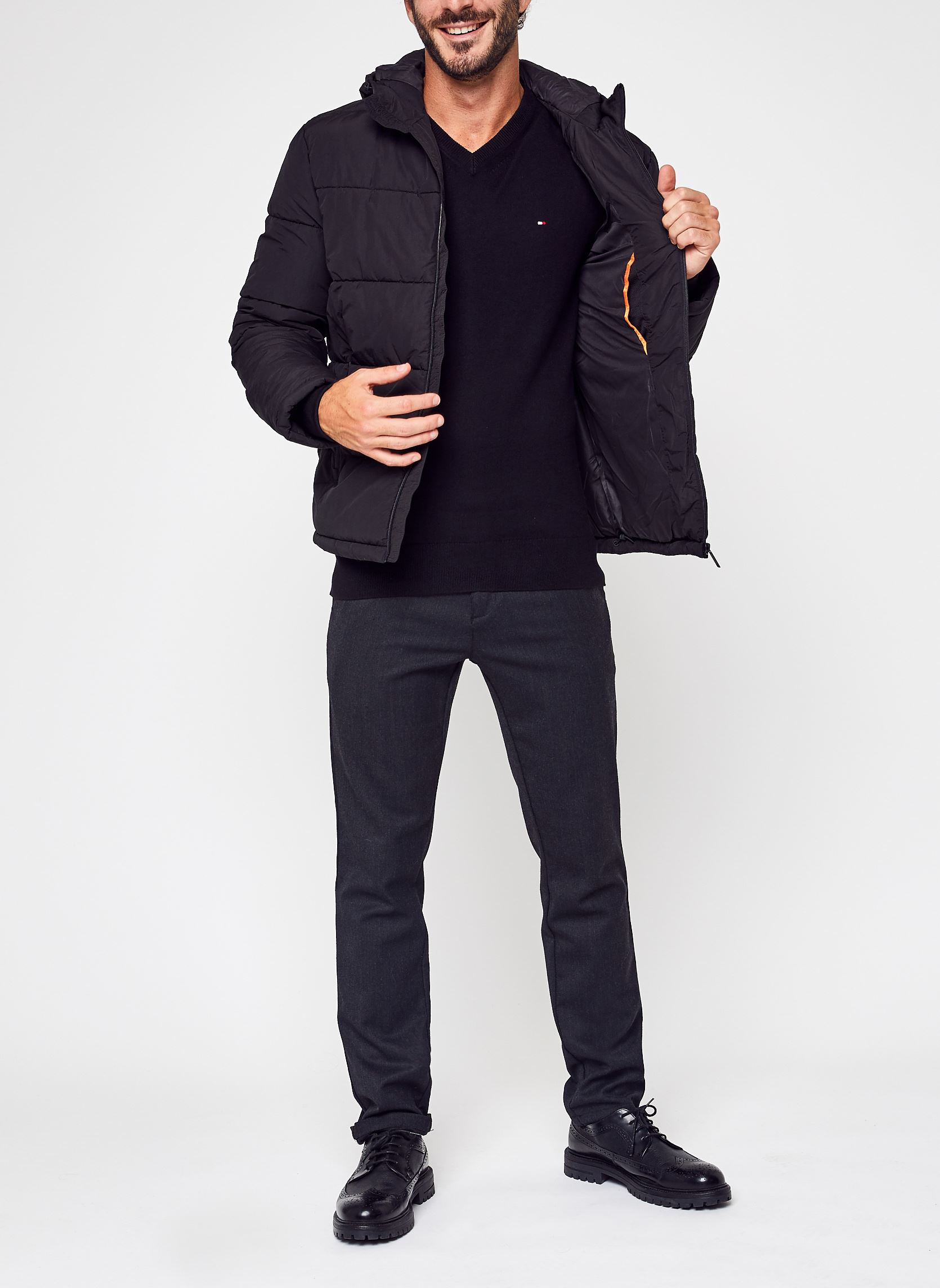 Pulls Pima Org Ctn Cashmere V Neck homme noir Tommy Hilfiger Pulls Pima Org Ctn Cashmere V Neck homme noir BLACK