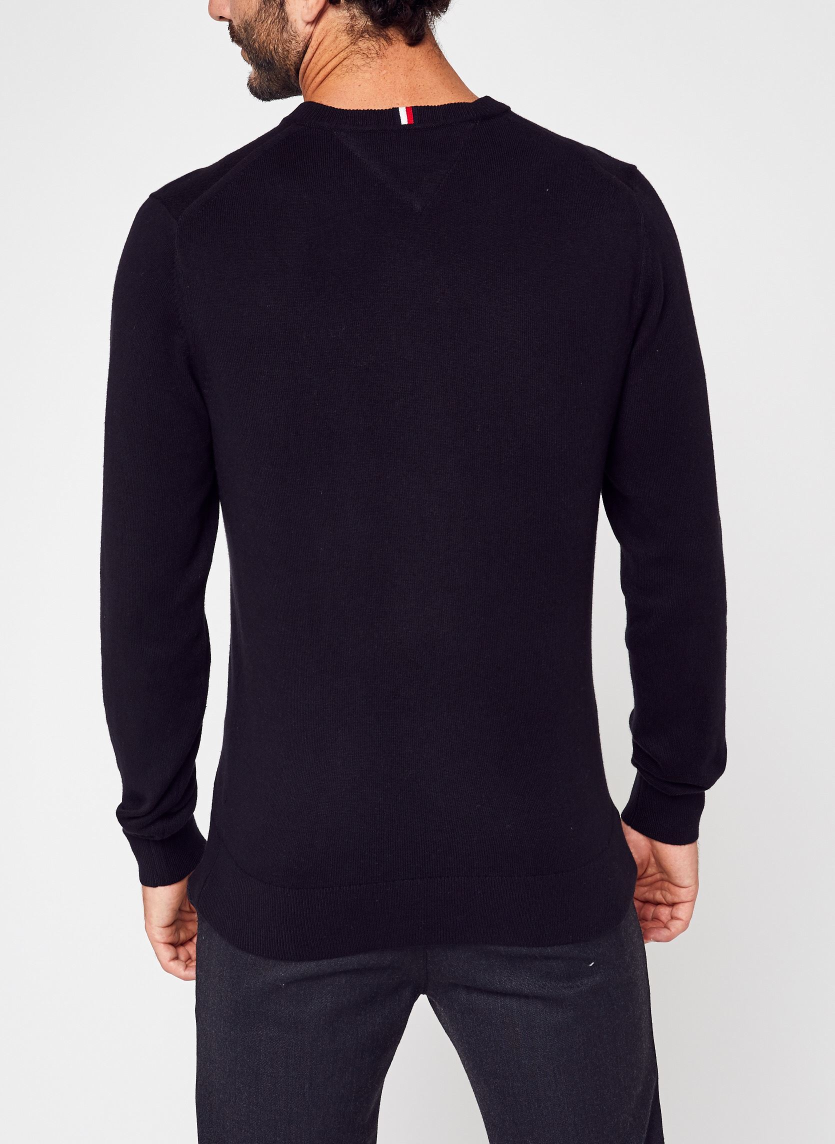 Pulls Pima Org Ctn Cashmere V Neck homme noir Tommy Hilfiger Pulls Pima Org Ctn Cashmere V Neck homme noir BLACK