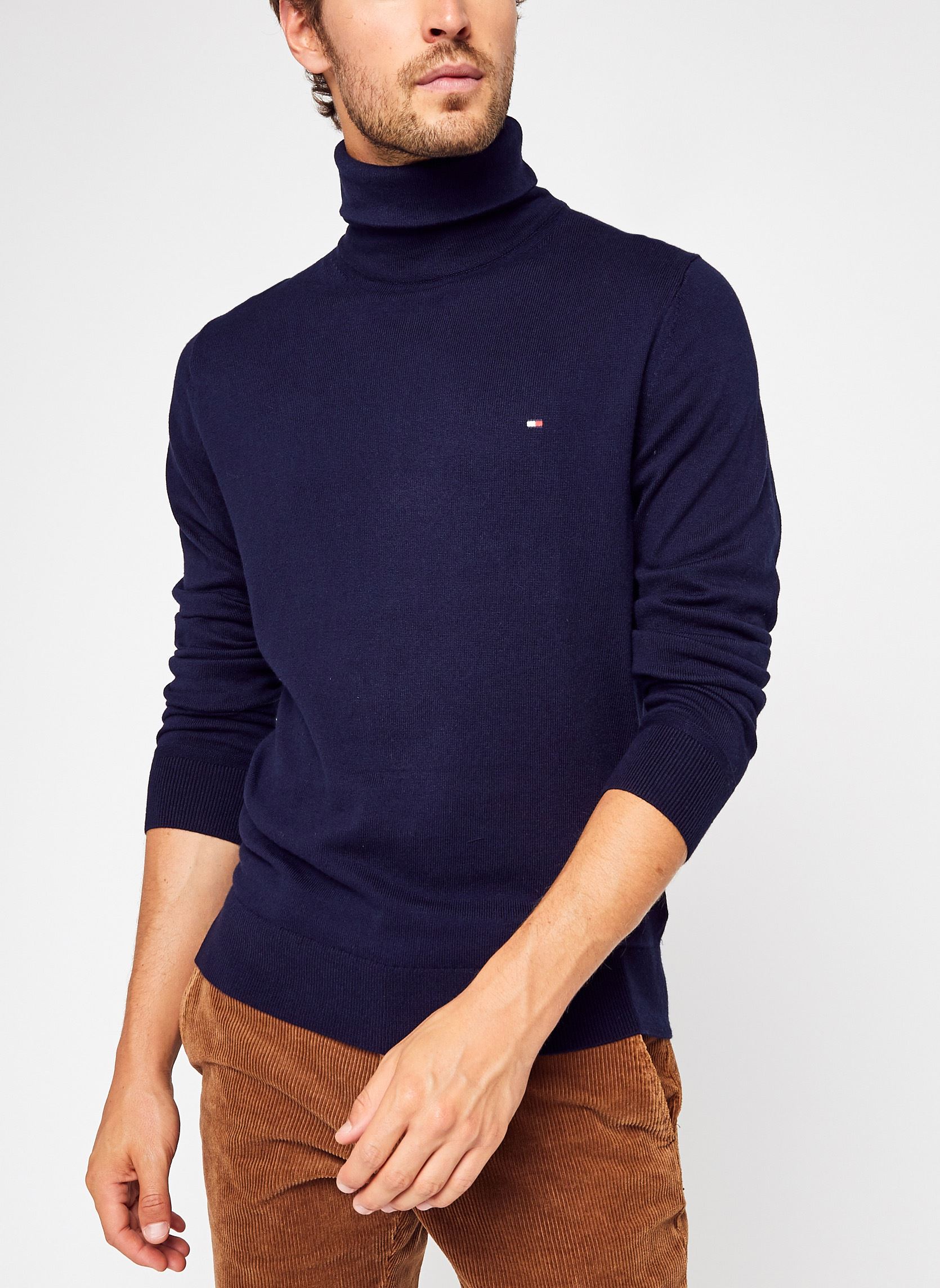 Pull Tommy Hilfiger PIMA ORG CTN CASHMERE ROLL NECK EU - vue 10