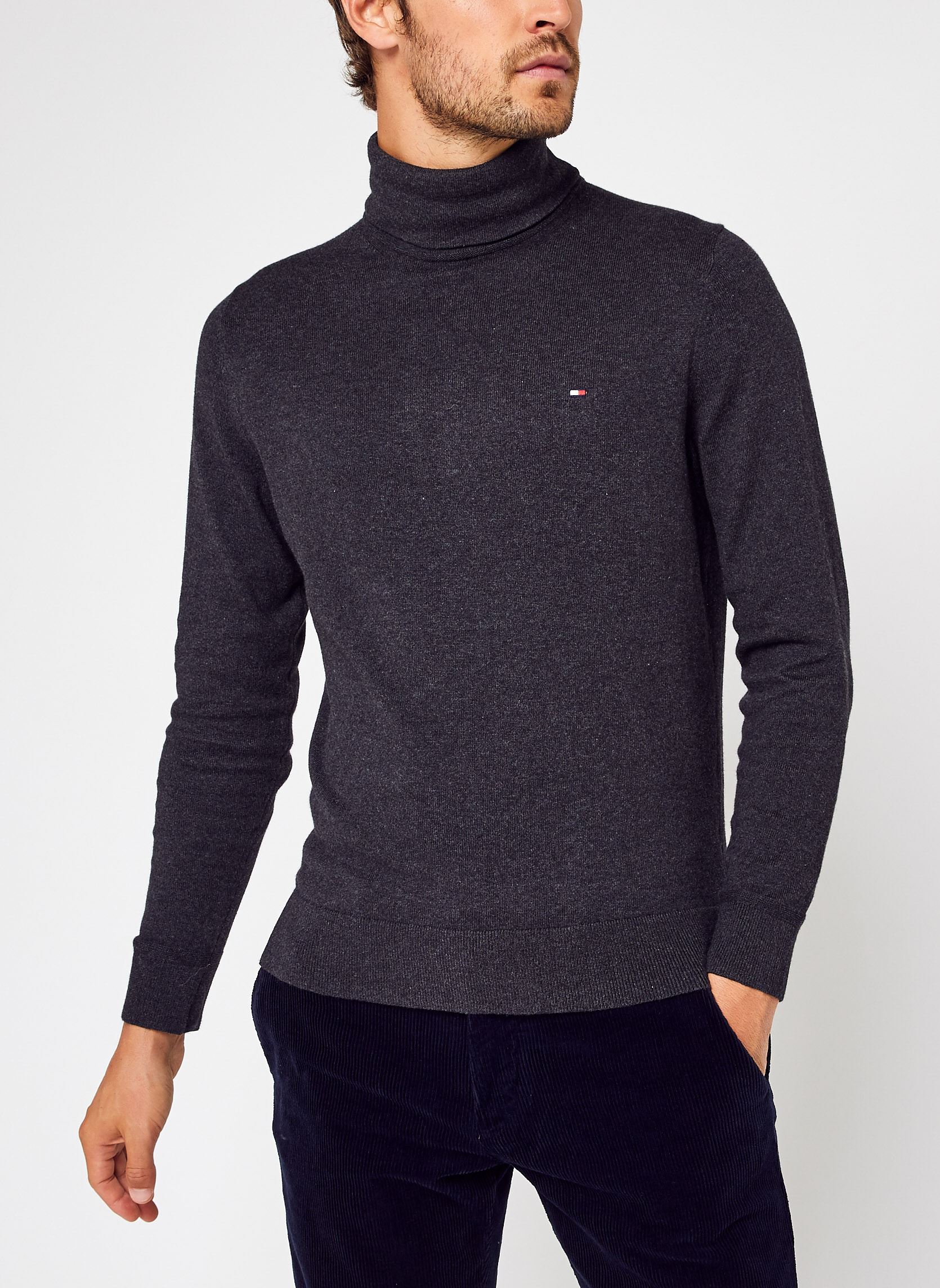 Pullover Pima Org Ctn Cashmere Roll Neck herren grau Tommy Hilfiger Pullover Pima Org Ctn Cashmere Roll Neck herren grau DARK GREY HEATHER