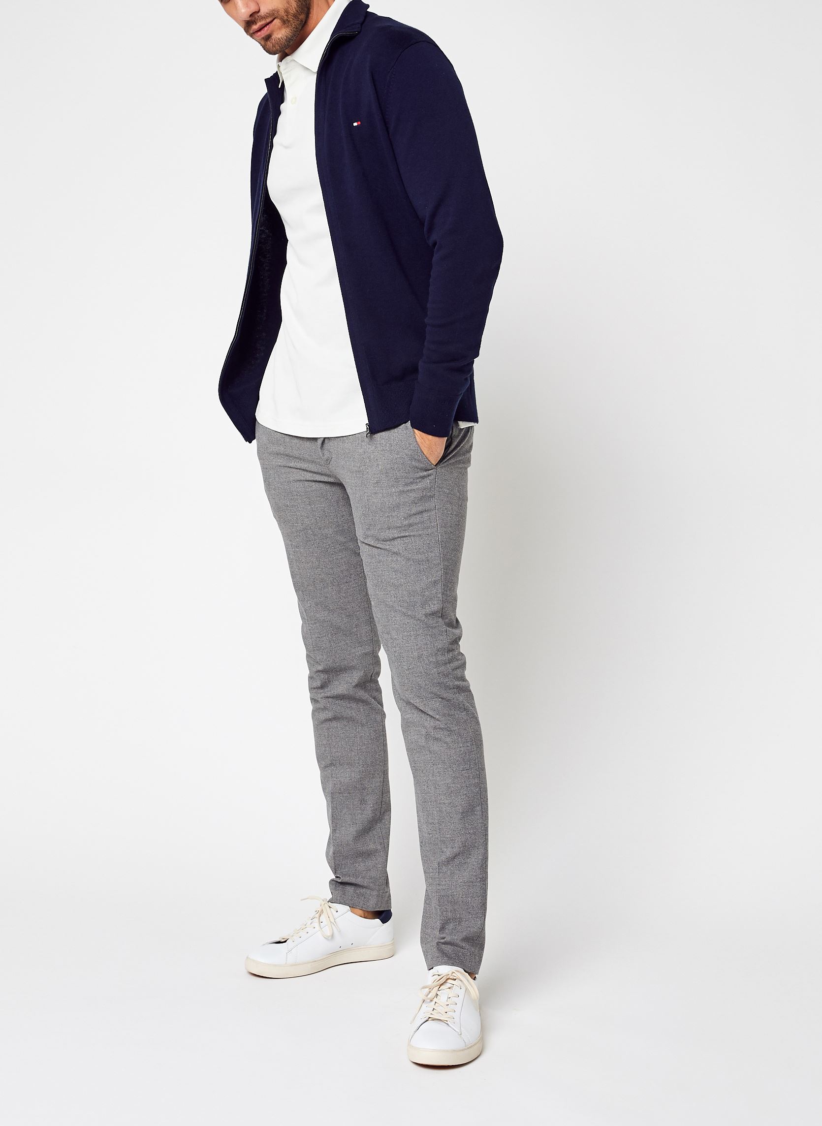 Gilets Pima Org Ctn Cashmere Zip Thru homme bleu Tommy Hilfiger Gilets Pima Org Ctn Cashmere Zip Thru homme bleu NAVY BLUE