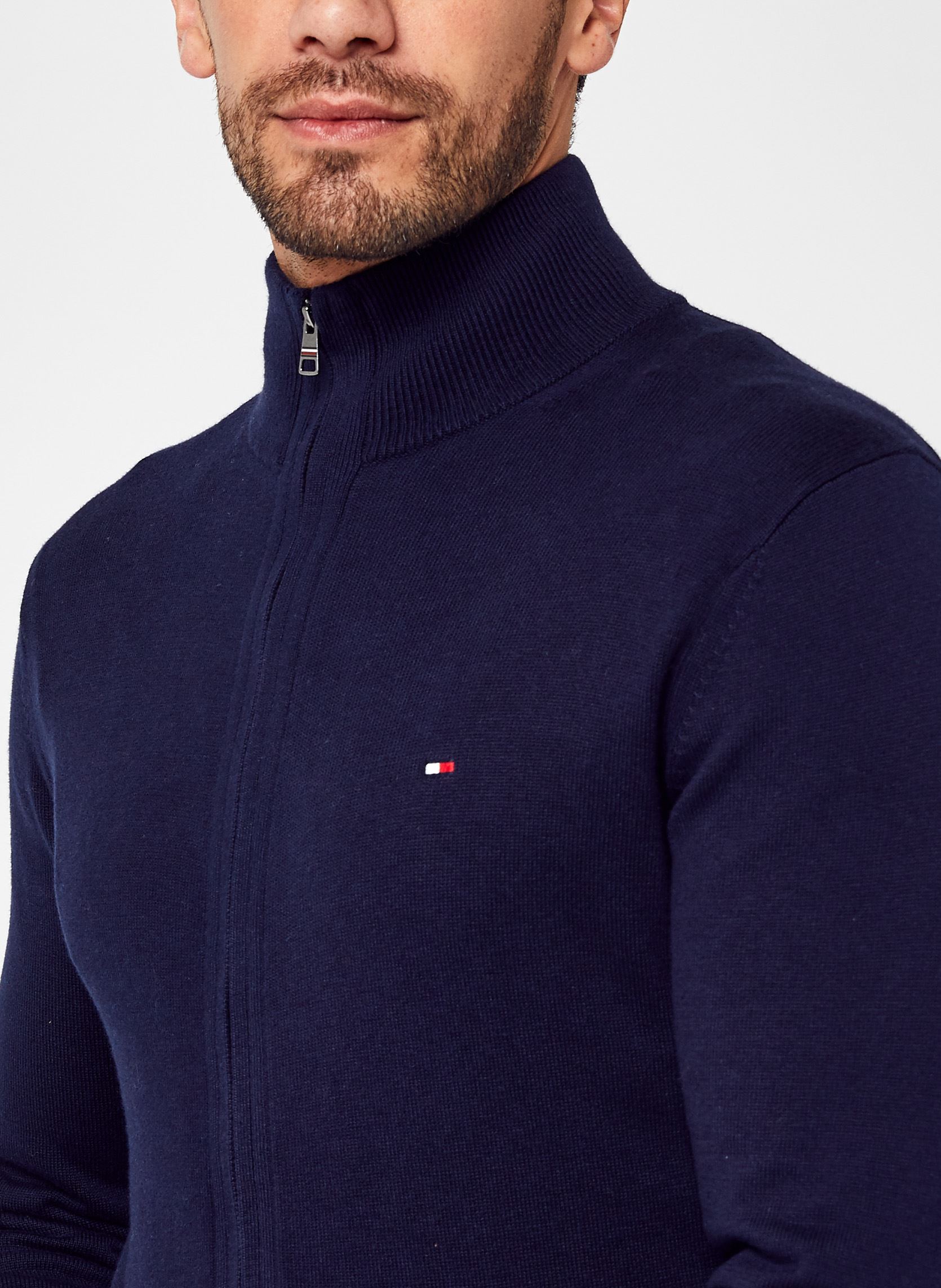 Gilets Pima Org Ctn Cashmere Zip Thru homme bleu Tommy Hilfiger Gilets Pima Org Ctn Cashmere Zip Thru homme bleu NAVY BLUE