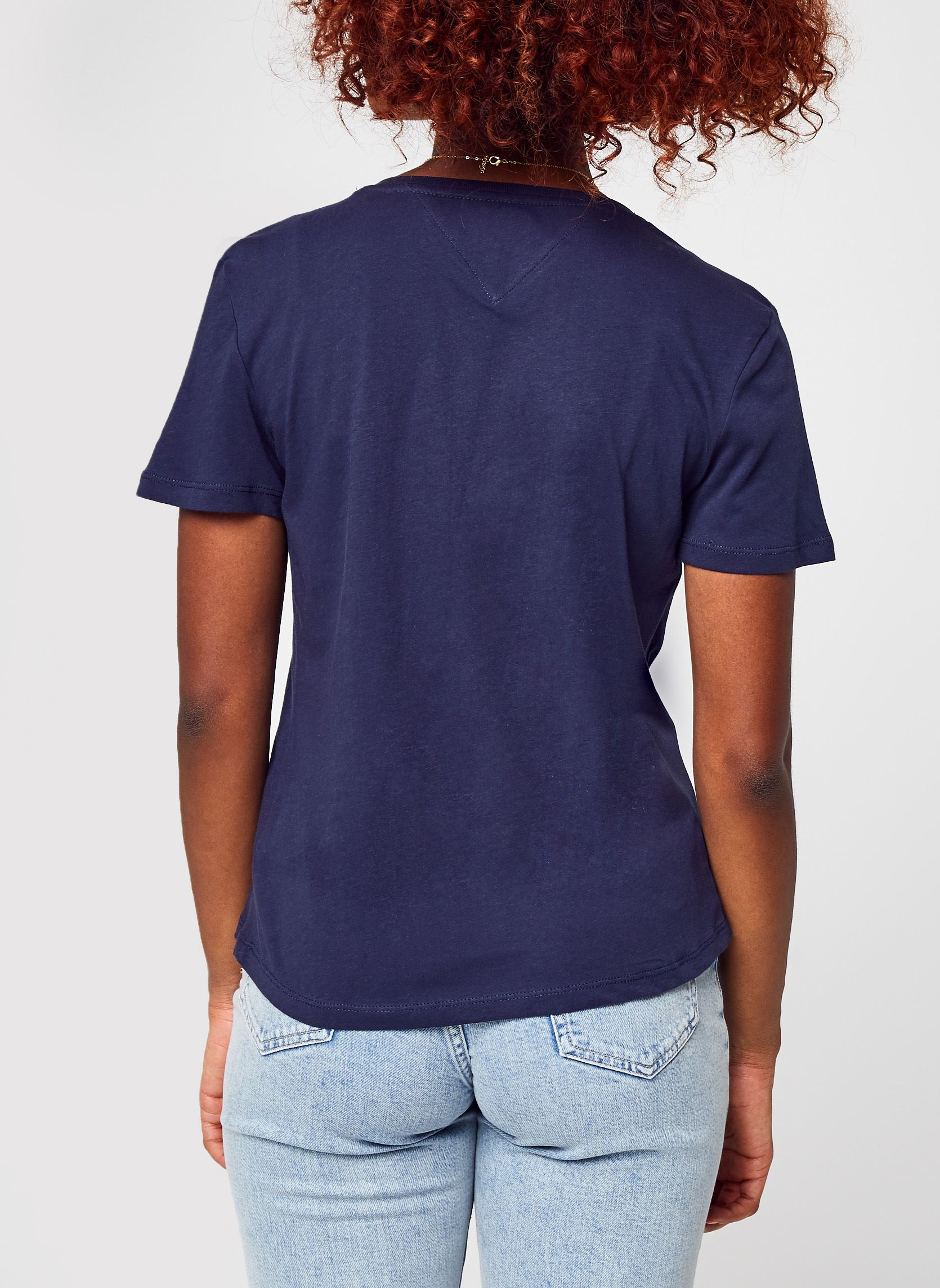 Tee-shirts Tjw Slim Soft V Neck femme bleu Tommy Jeans Tee-shirts Tjw Slim Soft V Neck femme bleu TWILIGHT NAVY