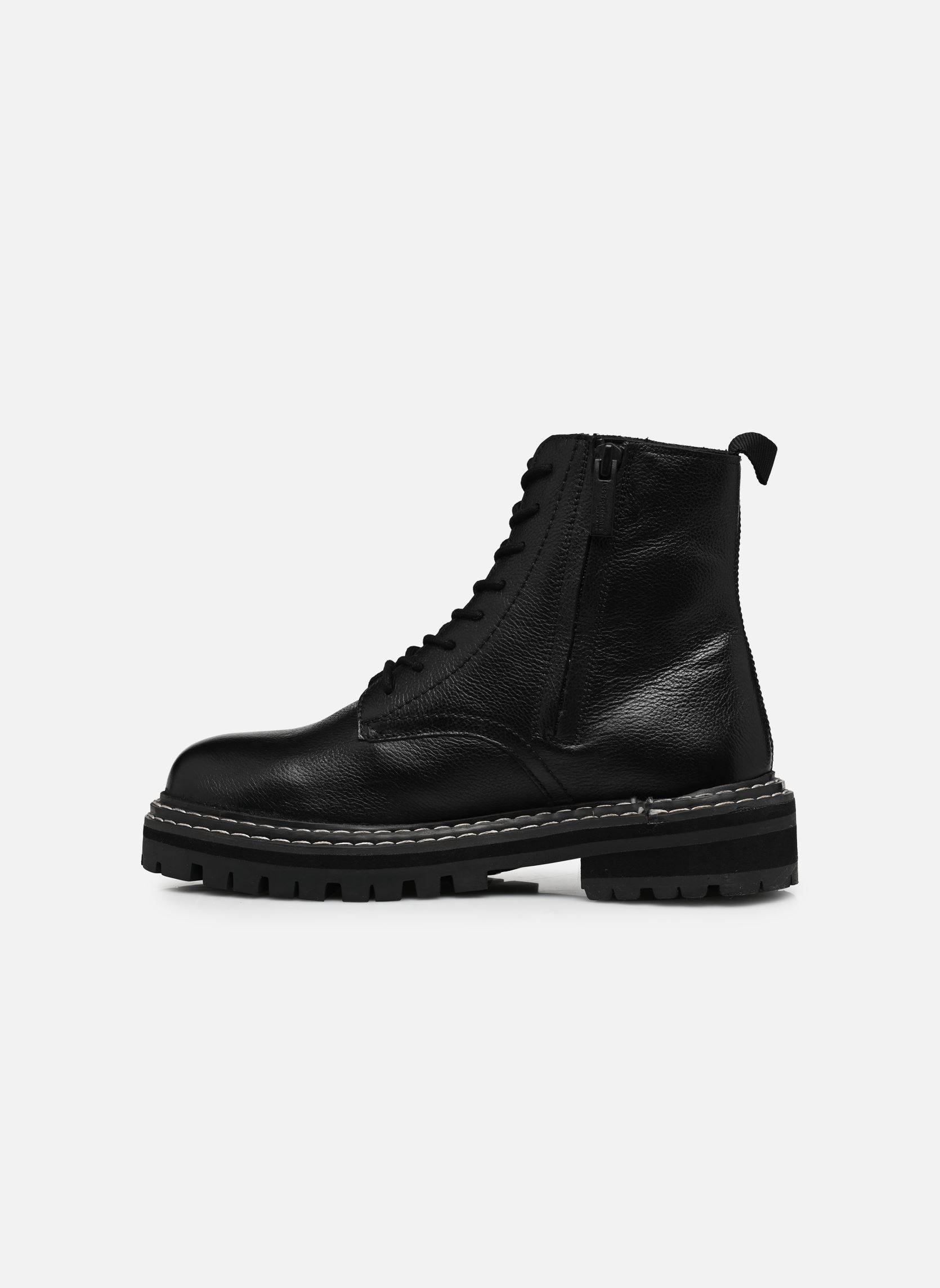 Bottines à lacets REINE femme noir Les Tropéziennes par M Belarbi Bottines à lacets REINE femme noir NOIR