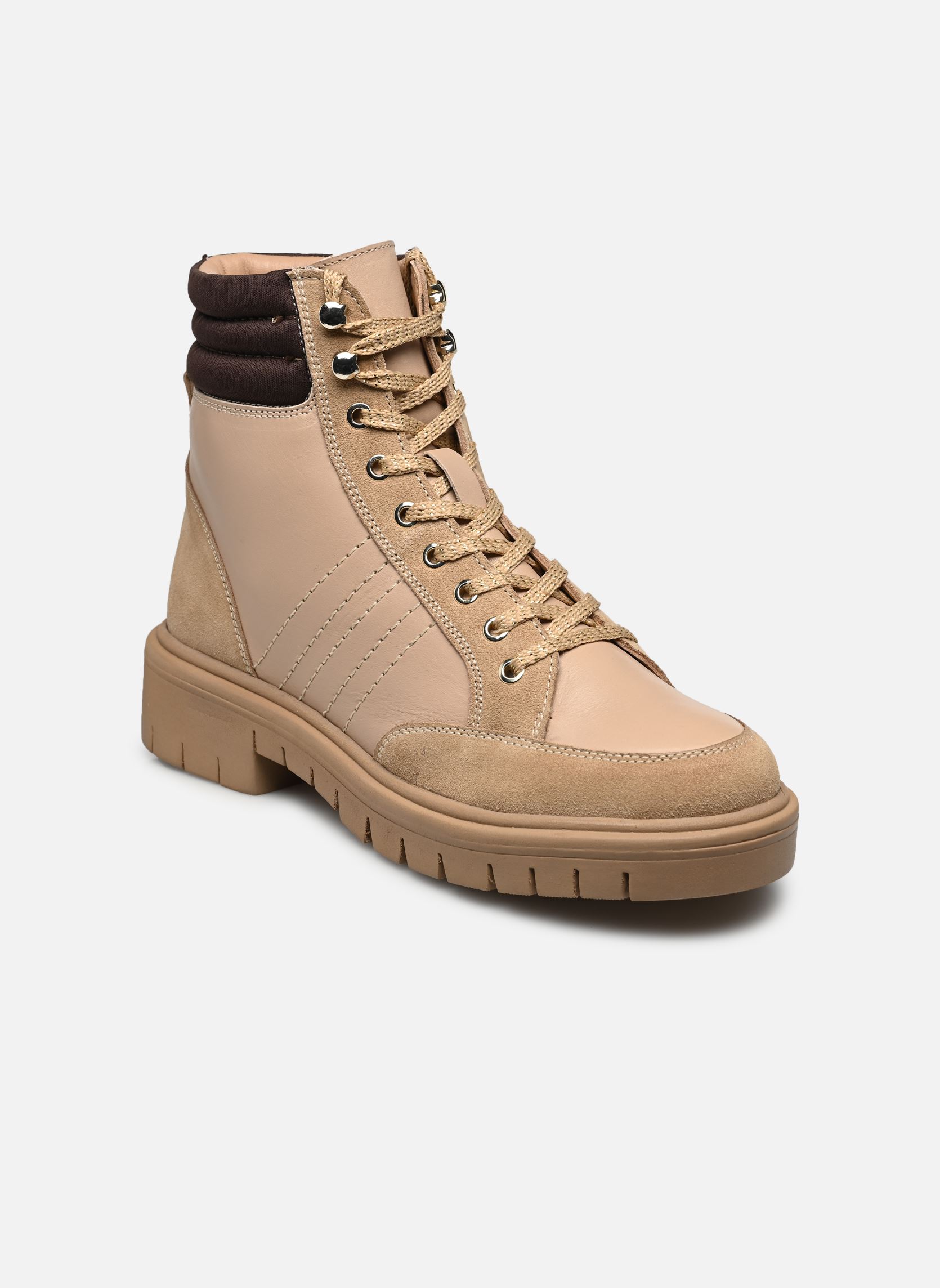 Bottines à lacets ZENDANA femme beige Les Tropéziennes par M Belarbi Bottines à lacets ZENDANA femme beige BEI/TAN