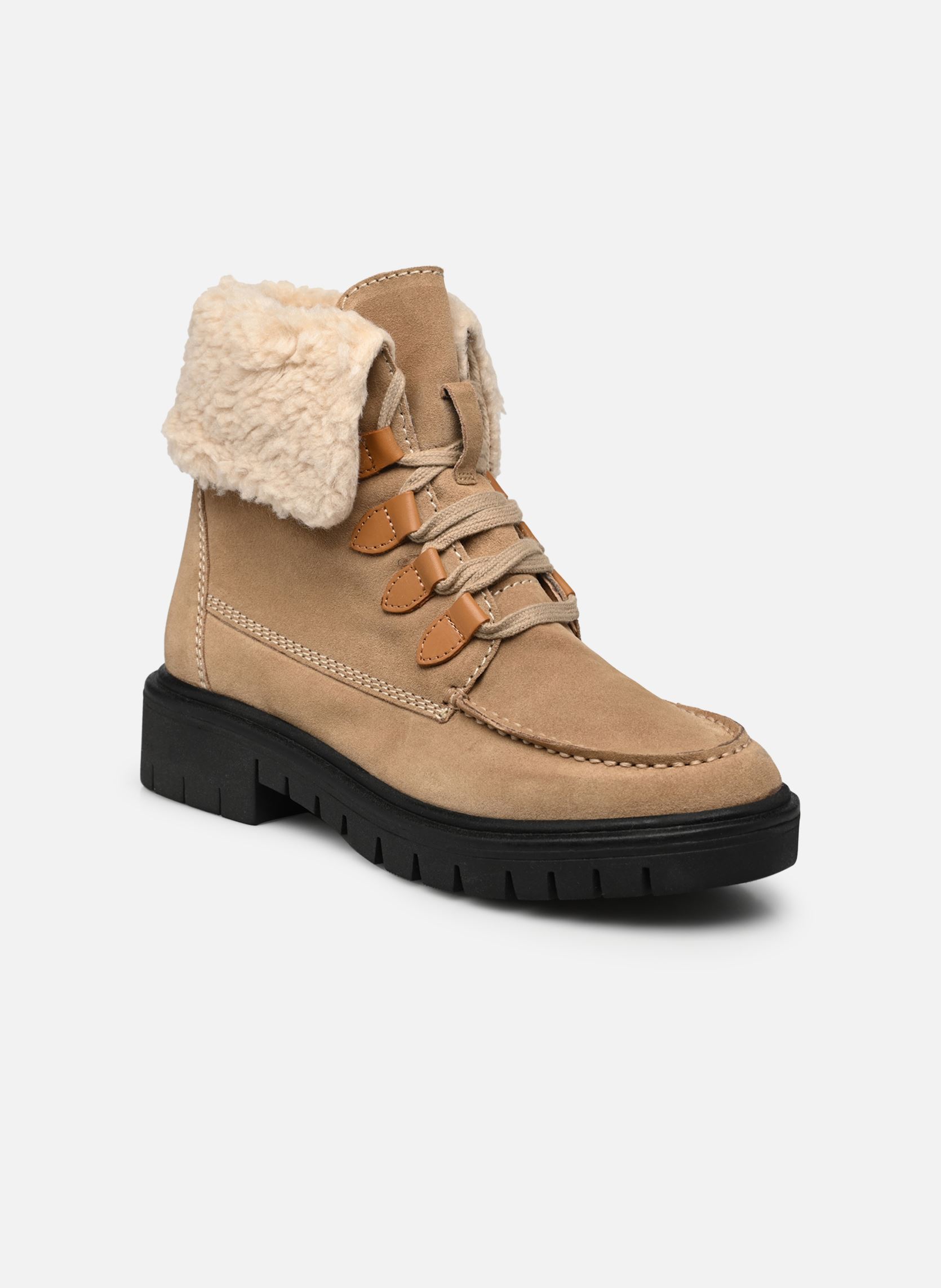 Bottines fourrées ZIVERNO femme beige Les Tropéziennes par M Belarbi Bottines fourrées ZIVERNO femme beige BEIGE