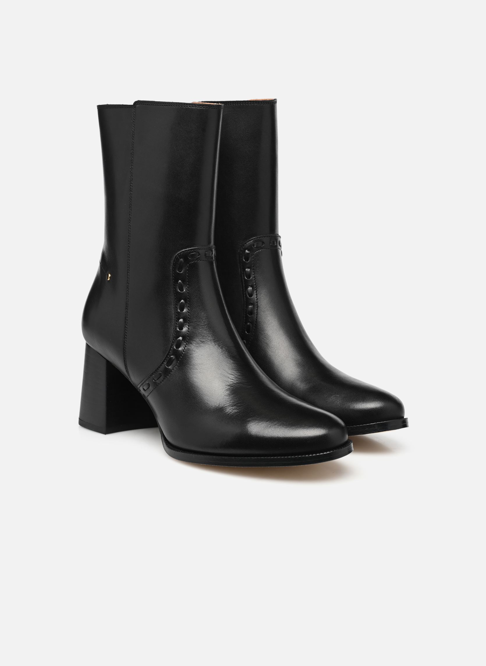 Bottines basses Bottines Seventies Talon 70Mm En Cuir Li femme noir Vanessa Bruno Bottines basses Bottines Seventies Talon 70Mm En Cuir Li femme noir NOIR