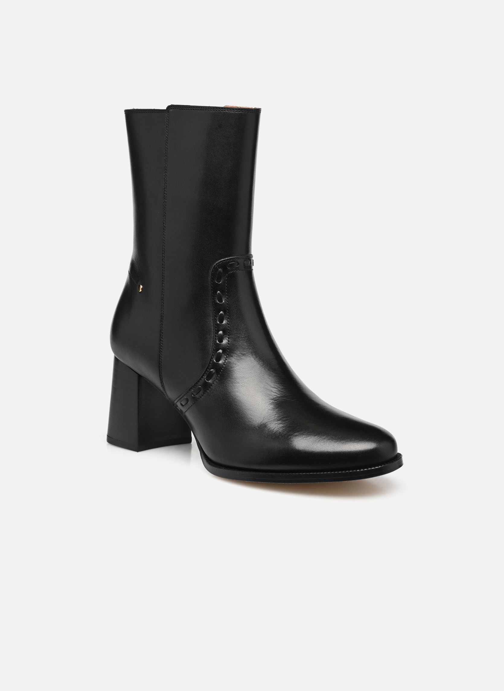 Bottines basses Bottines Seventies Talon 70Mm En Cuir Li femme noir Vanessa Bruno Bottines basses Bottines Seventies Talon 70Mm En Cuir Li femme noir NOIR