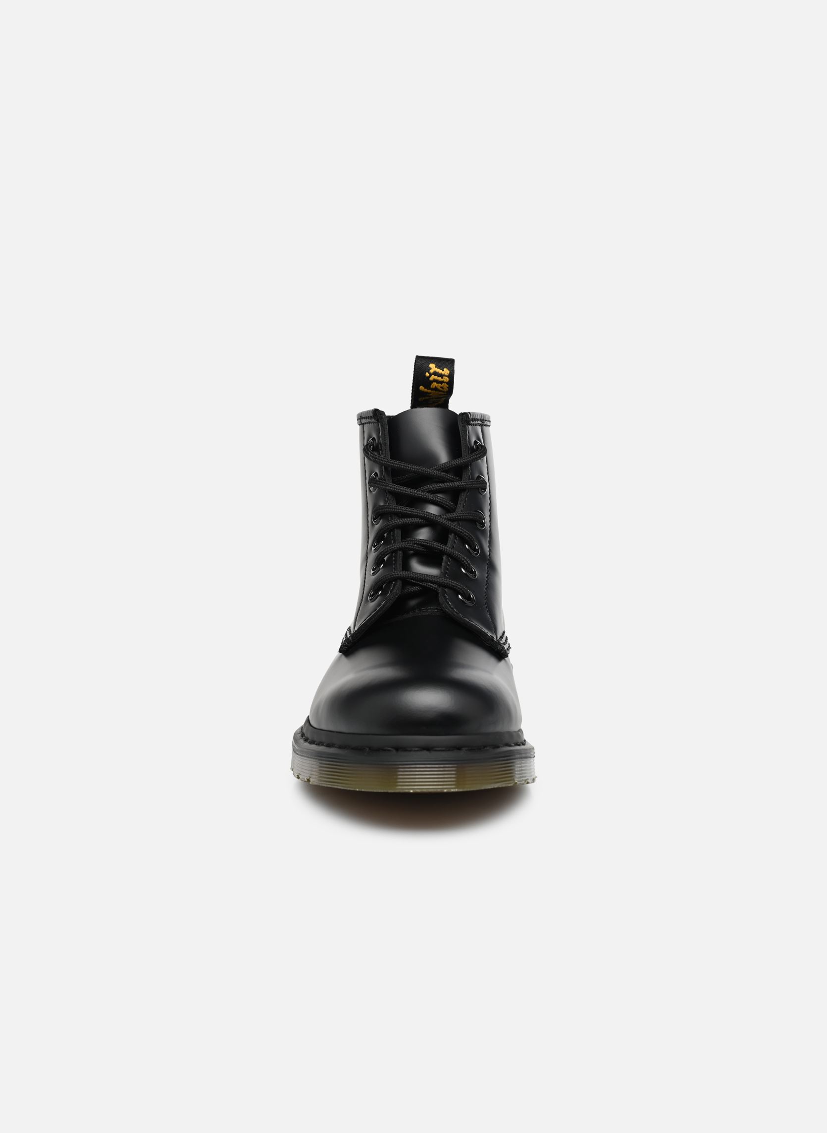 Geschnürte Stiefeletten 101 (MONO) W damen schwarz Dr. Martens Geschnürte Stiefeletten 101 (MONO) W damen schwarz BLACK SMOOTH