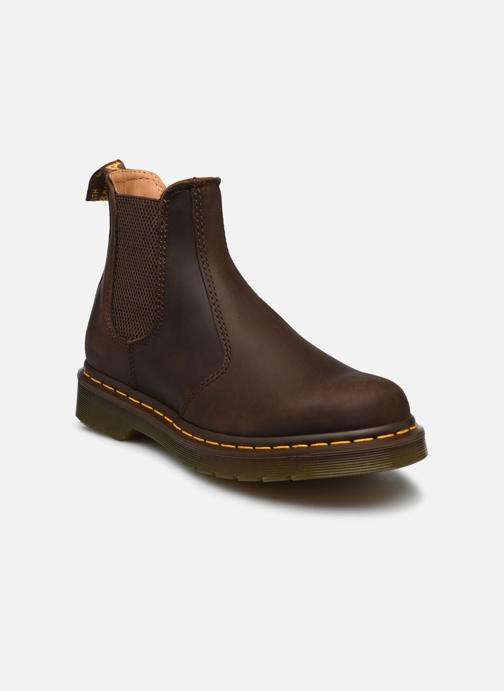 Bottines basses 2976 yellow stitch marron Dr. Martens Bottines basses 2976 yellow stitch marron Dark Brown Crazy Horse